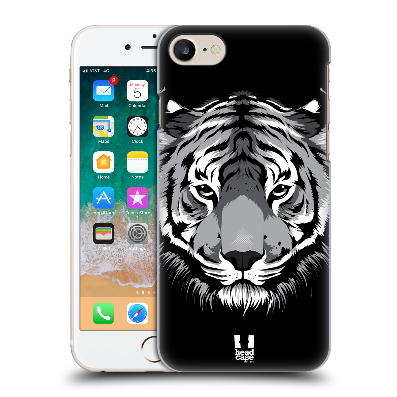 Plastové pouzdro pro mobil Apple Iphone 7/8/SE 2020 vzor Zvíře kreslená tvář 2 tygr