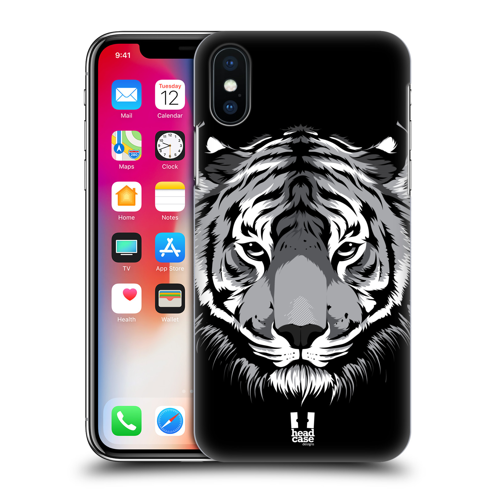 HEAD CASE plastový obal na mobil Apple Iphone X / XS vzor Zvíře kreslená tvář 2 tygr