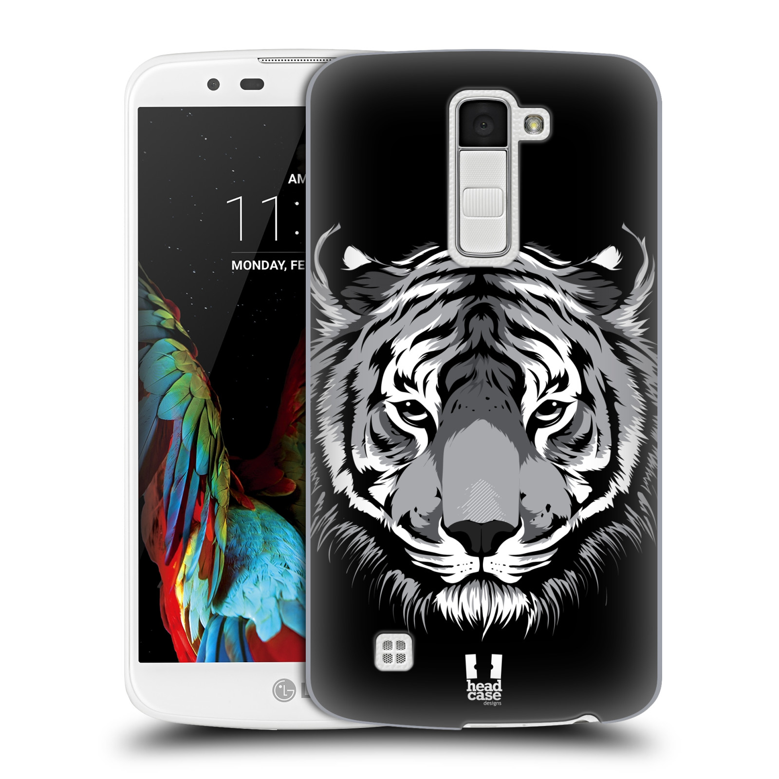 HEAD CASE plastový obal na mobil LG K10 vzor Zvíře kreslená tvář 2 tygr