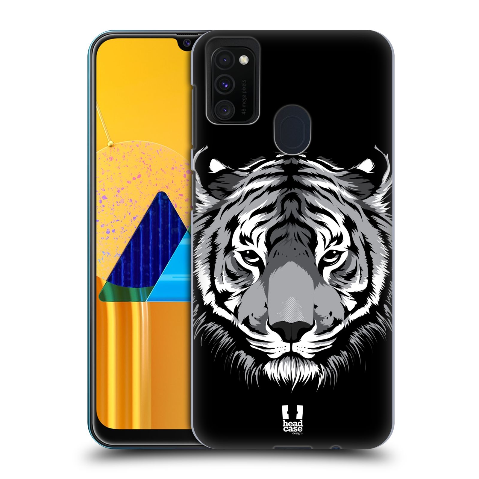 Zadní kryt na mobil Samsung Galaxy M21 vzor Zvíře kreslená tvář 2 tygr