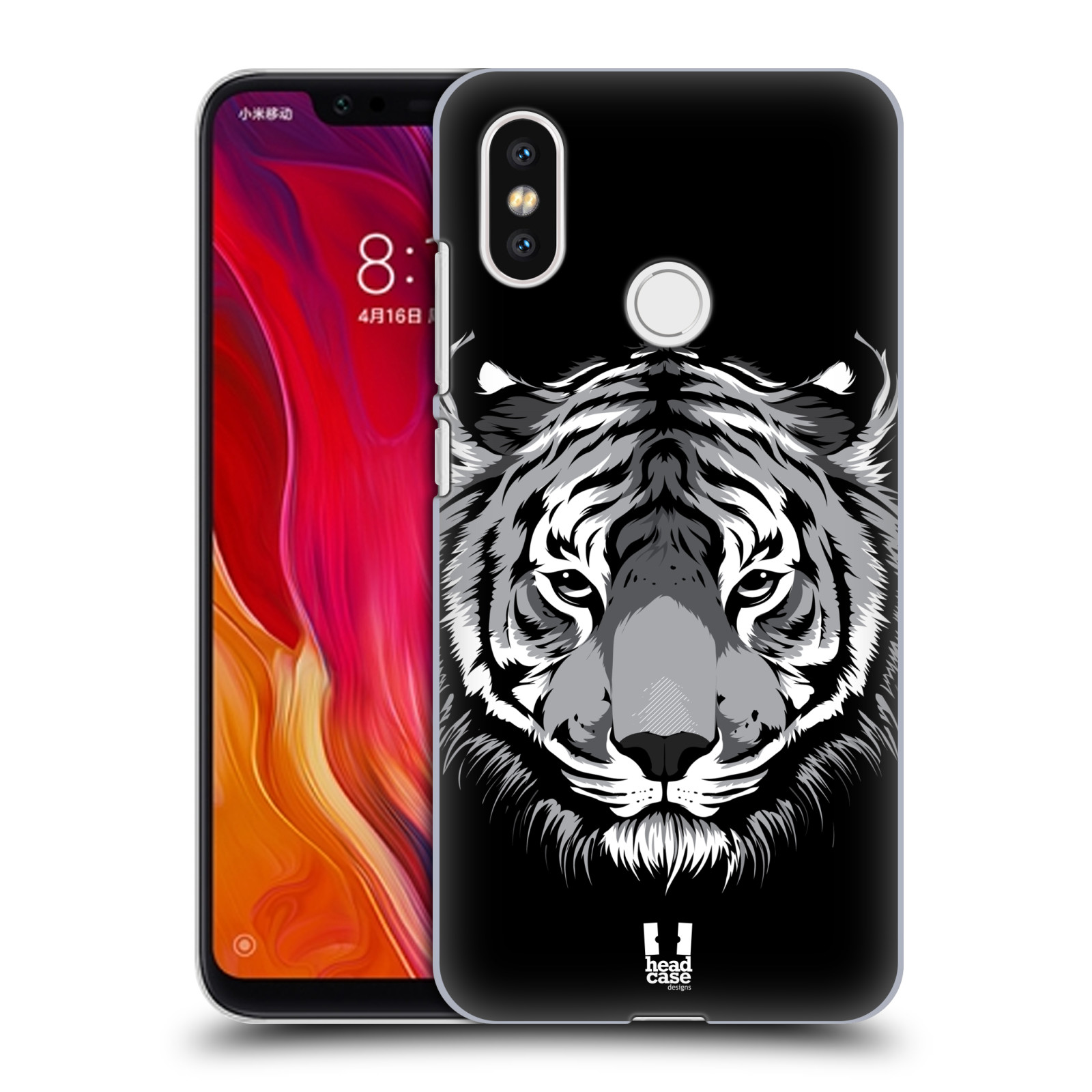 HEAD CASE plastový obal na mobil Xiaomi Mi 8 vzor Zvíře kreslená tvář 2 tygr