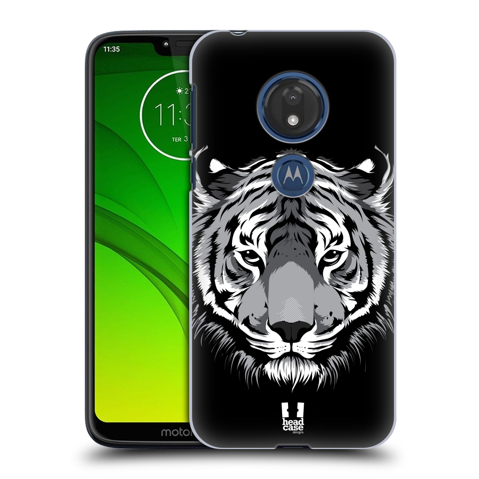 Pouzdro na mobil Motorola Moto G7 Play vzor Zvíře kreslená tvář 2 tygr