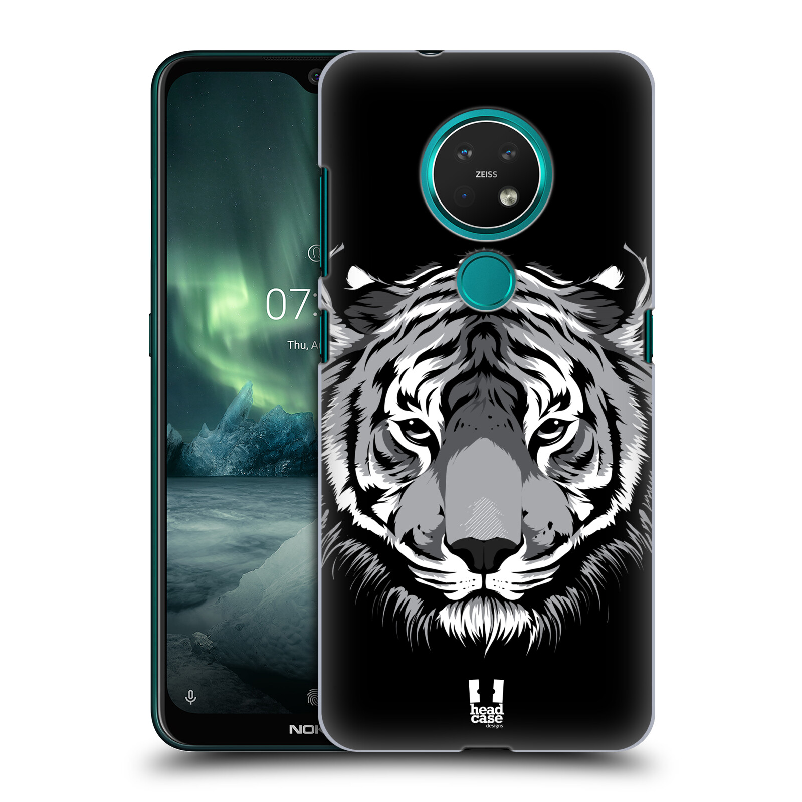 Pouzdro na mobil NOKIA 7.2 - HEAD CASE - vzor Zvíře kreslená tvář 2 tygr
