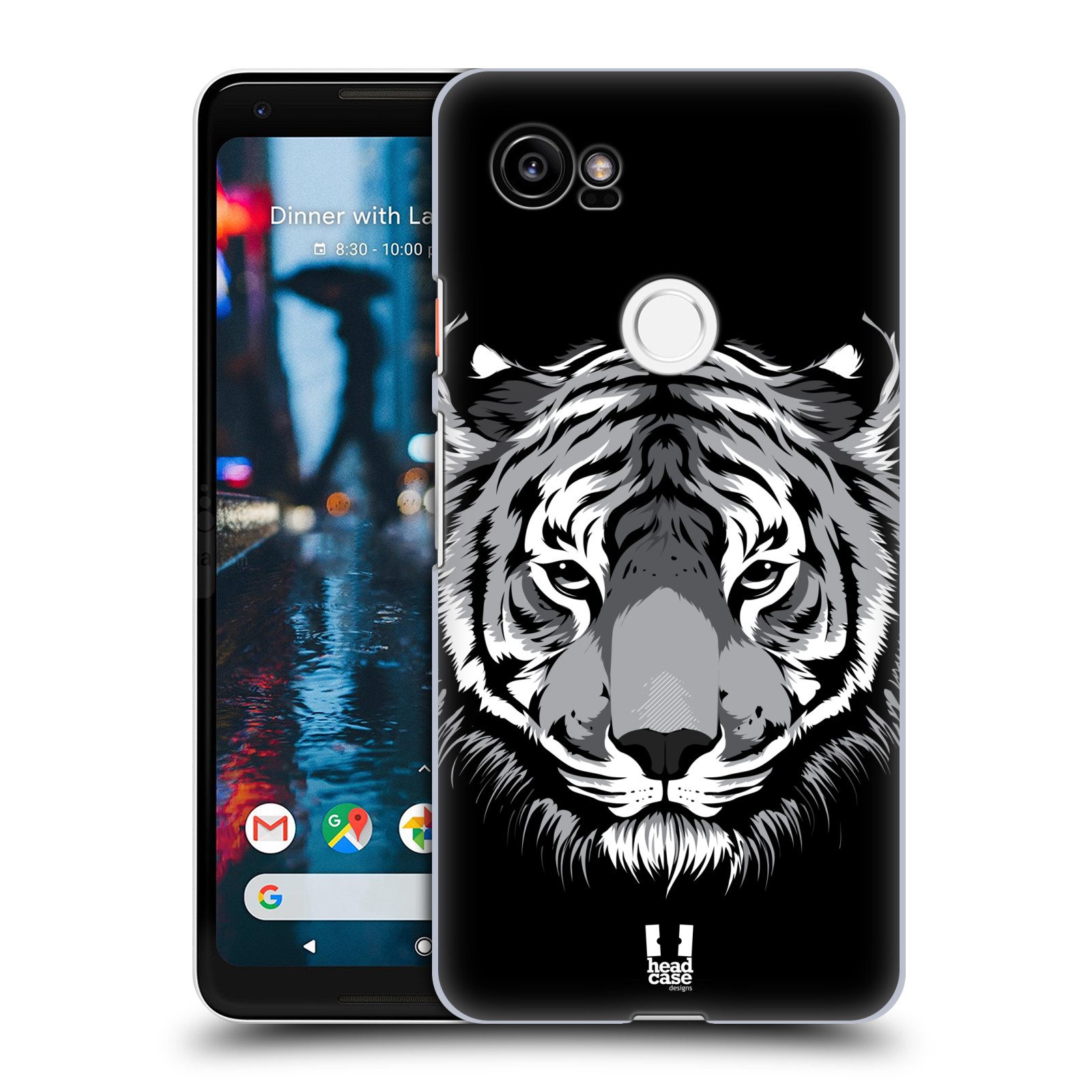HEAD CASE plastový obal na mobil Google Pixel 2 XL vzor Zvíře kreslená tvář 2 tygr