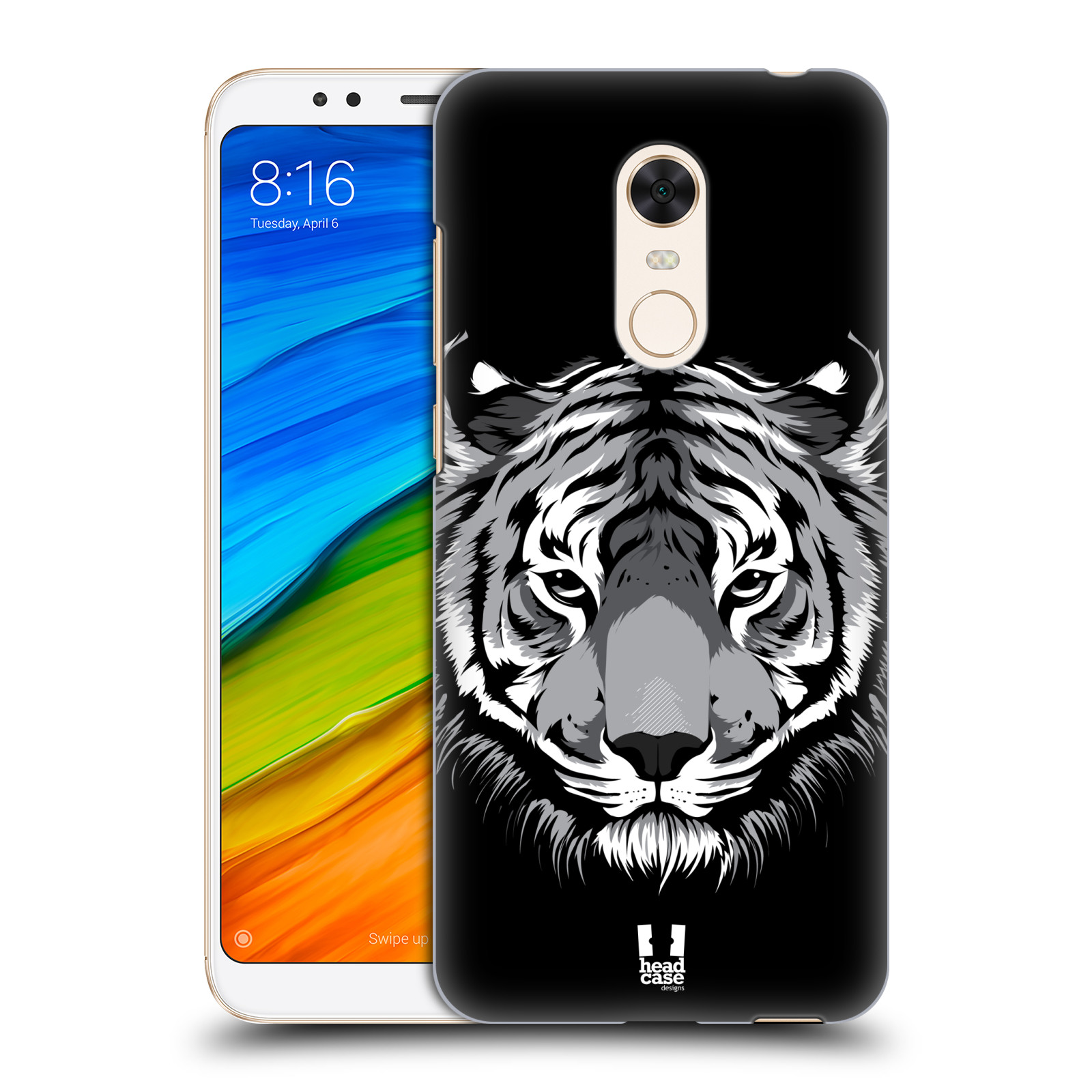 HEAD CASE plastový obal na mobil Xiaomi Redmi 5 PLUS vzor Zvíře kreslená tvář 2 tygr