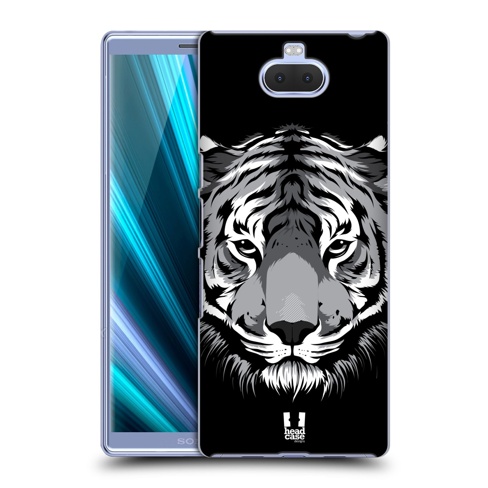 Pouzdro na mobil Sony Xperia 10 - Head Case - vzor Zvíře kreslená tvář 2 tygr