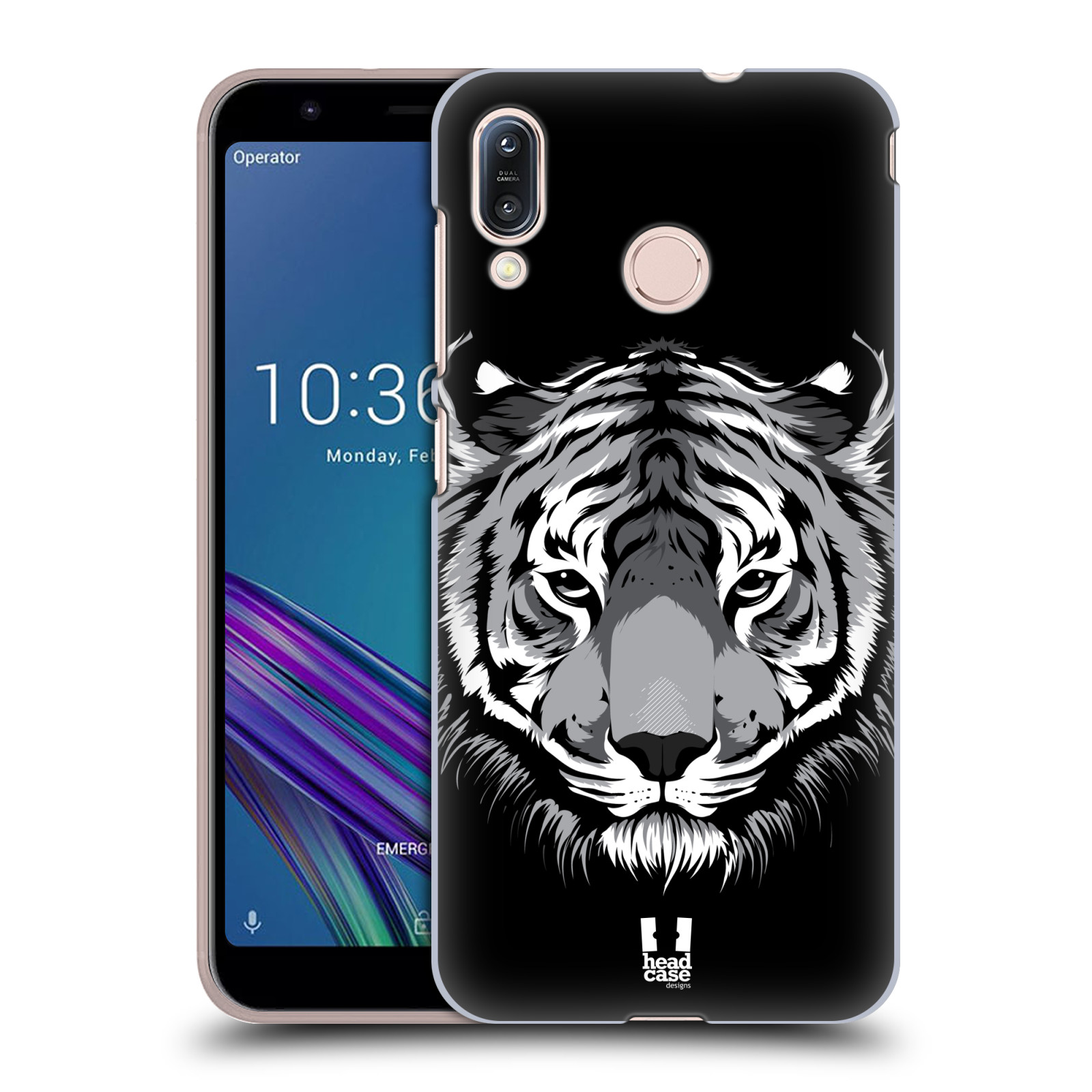 Pouzdro na mobil Asus Zenfone Max M1 (ZB555KL) - HEAD CASE - vzor Zvíře kreslená tvář 2 tygr