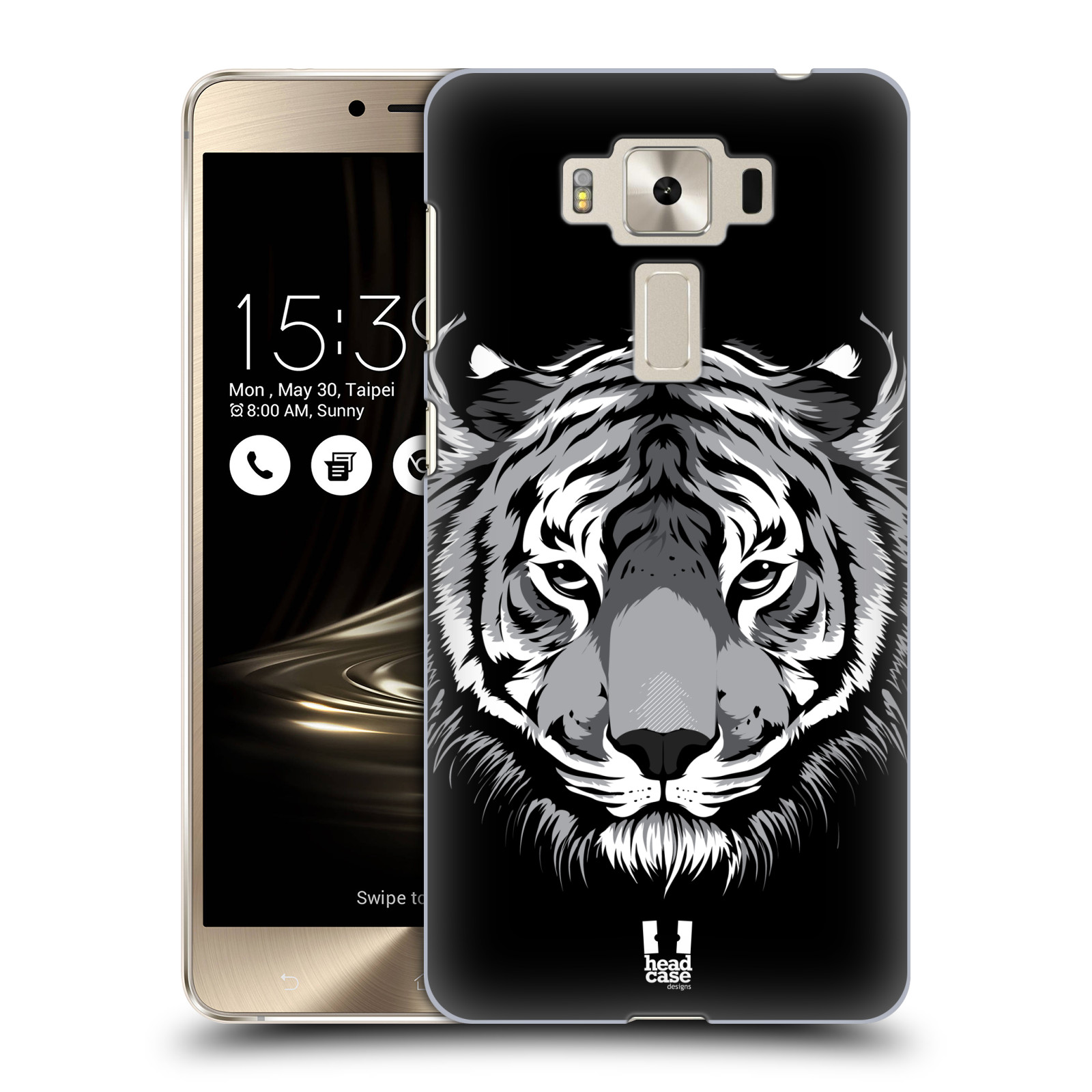 HEAD CASE plastový obal na mobil Asus Zenfone 3 DELUXE ZS550KL vzor Zvíře kreslená tvář 2 tygr