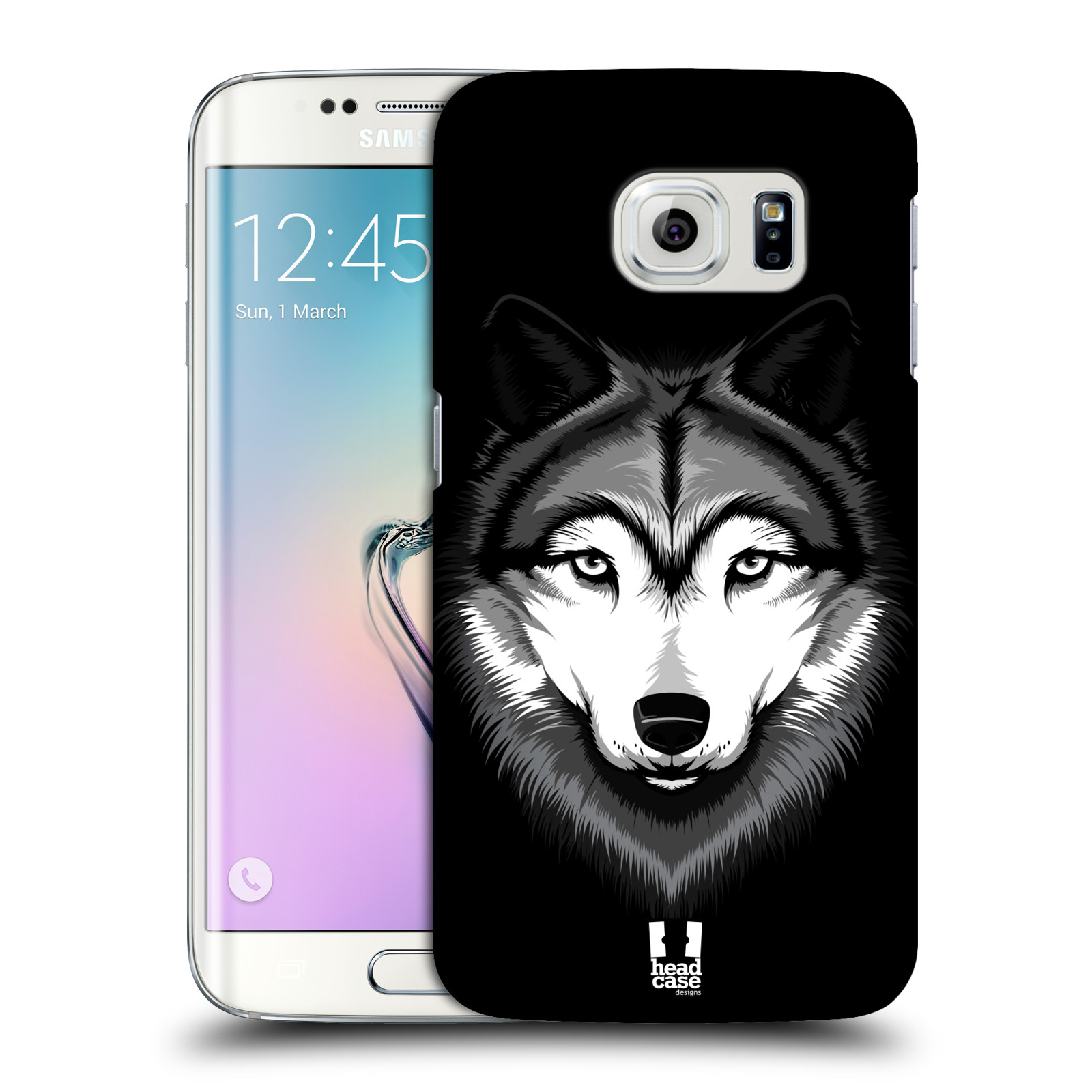 HEAD CASE plastový obal na mobil SAMSUNG Galaxy S6 EDGE (G9250, G925, G925F) vzor Zvíře kreslená tvář 2 vlk