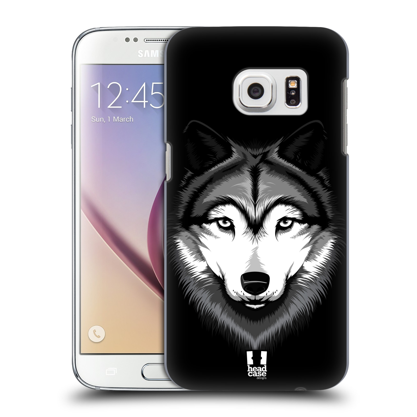 HEAD CASE plastový obal na mobil SAMSUNG GALAXY S7 vzor Zvíře kreslená tvář 2 vlk