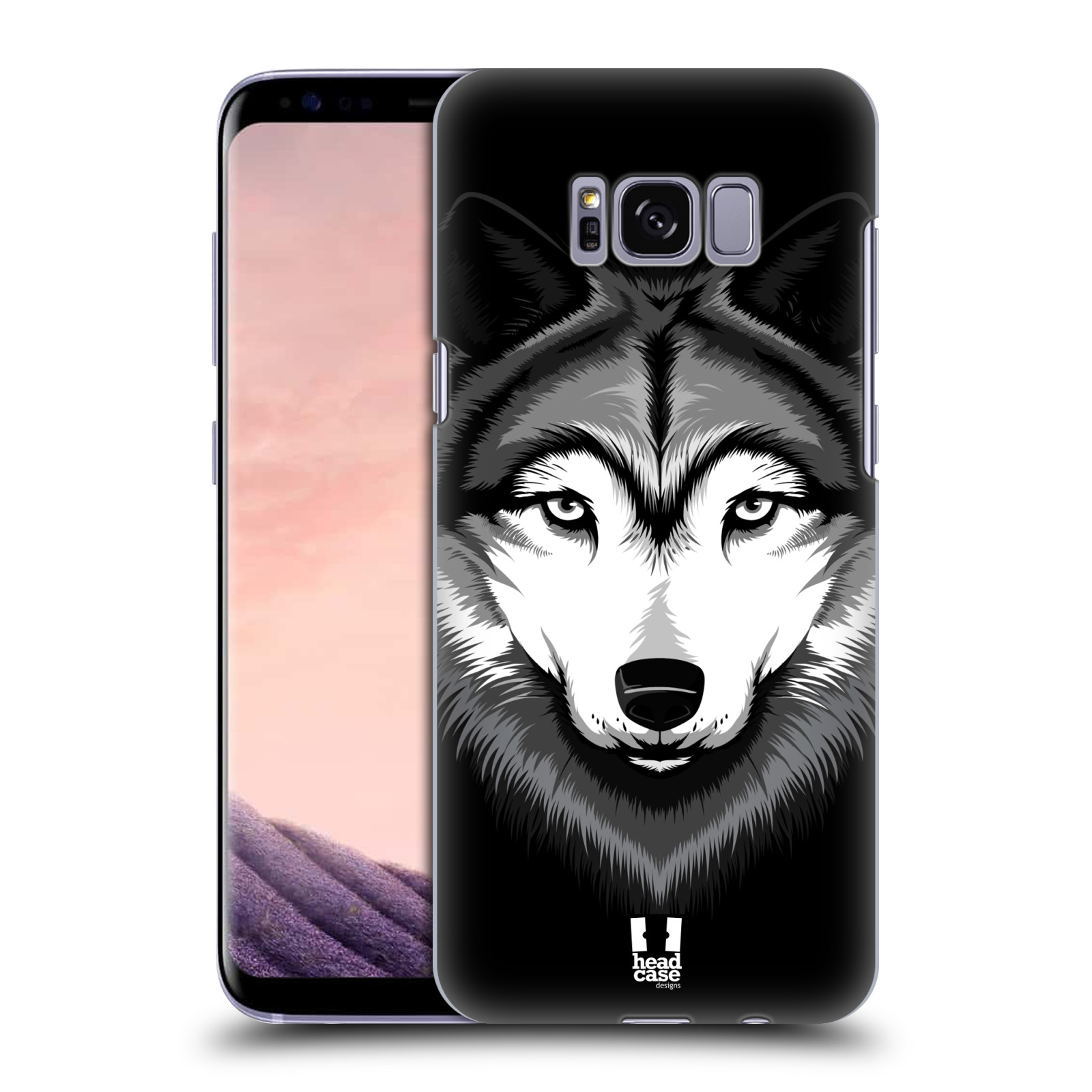 HEAD CASE plastový obal na mobil Samsung Galaxy S8 vzor Zvíře kreslená tvář 2 vlk