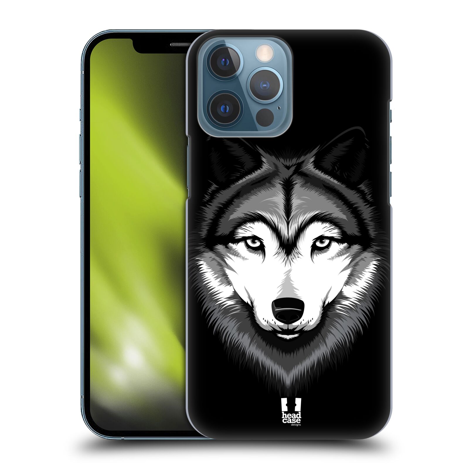 Plastový obal HEAD CASE na mobil Apple Iphone 13 PRO MAX vzor Zvíře kreslená tvář 2 vlk
