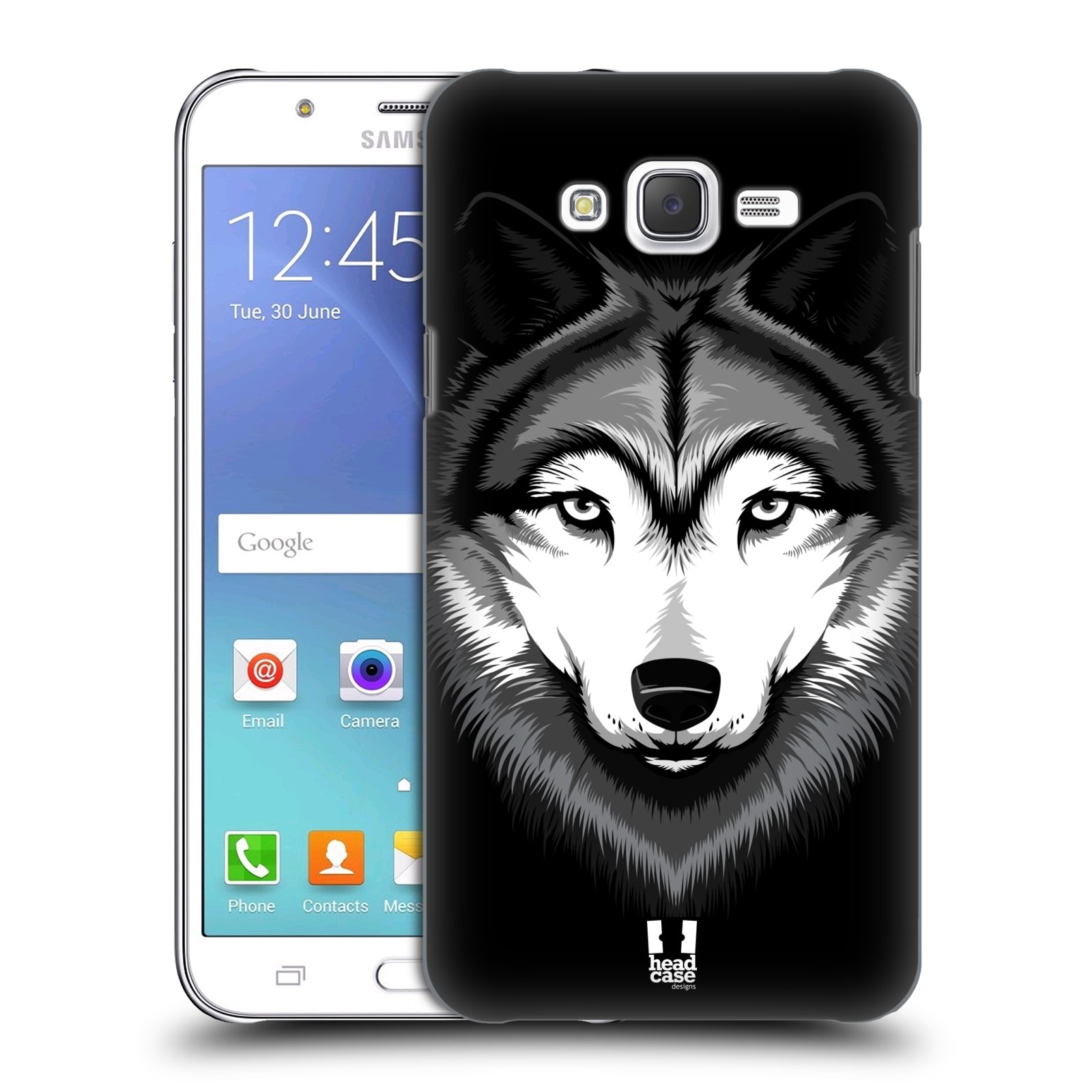 HEAD CASE plastový obal na mobil SAMSUNG Galaxy J7, J700 vzor Zvíře kreslená tvář 2 vlk