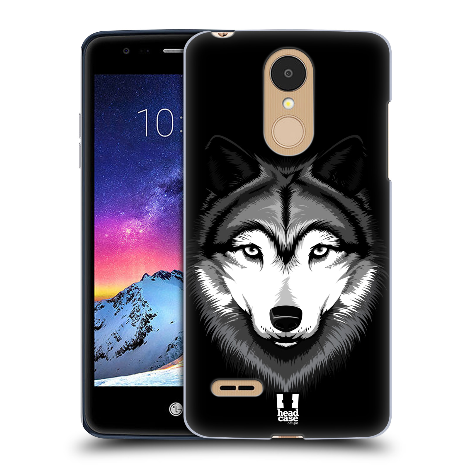 HEAD CASE plastový obal na mobil LG K9 / K8 2018 vzor Zvíře kreslená tvář 2 vlk