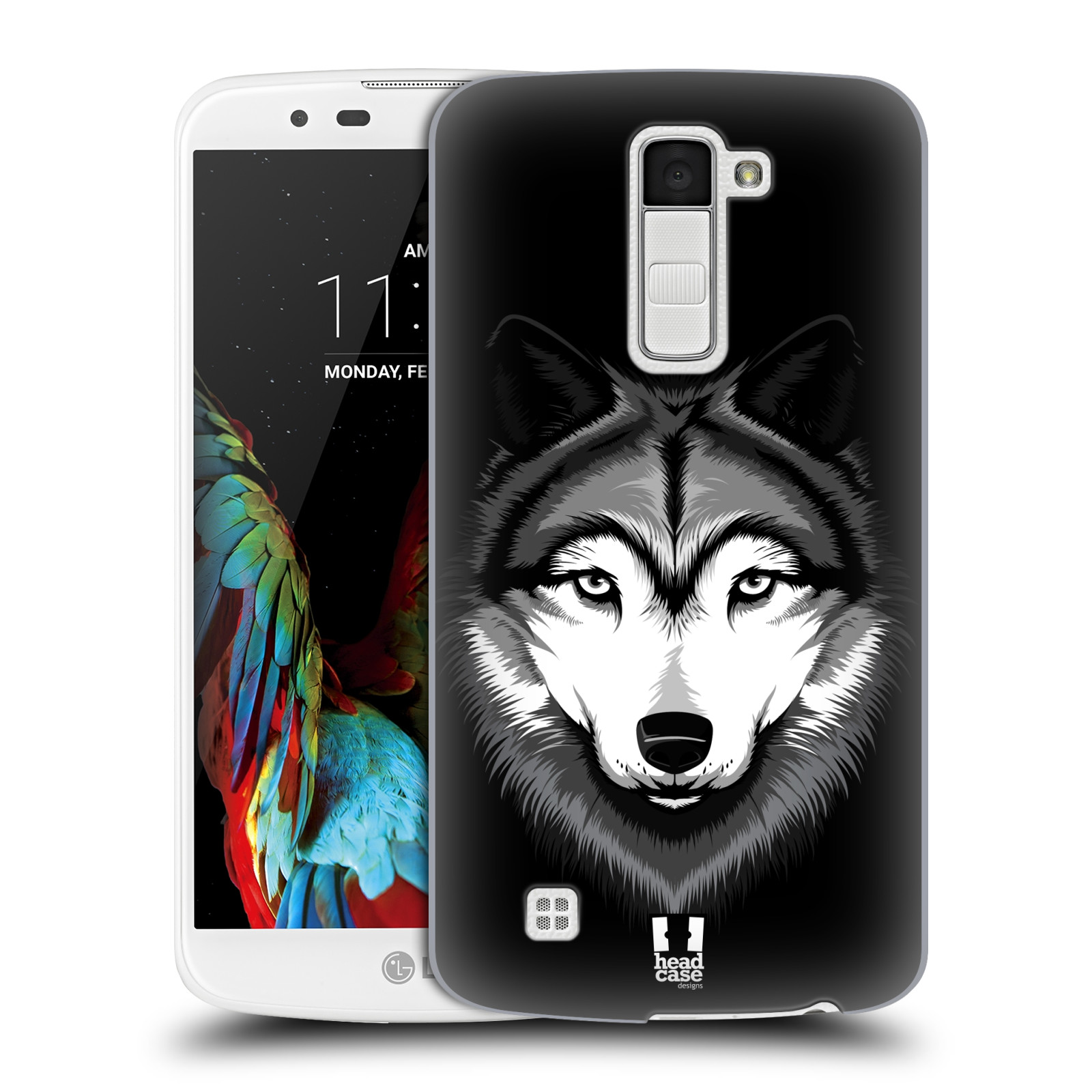 HEAD CASE plastový obal na mobil LG K10 vzor Zvíře kreslená tvář 2 vlk