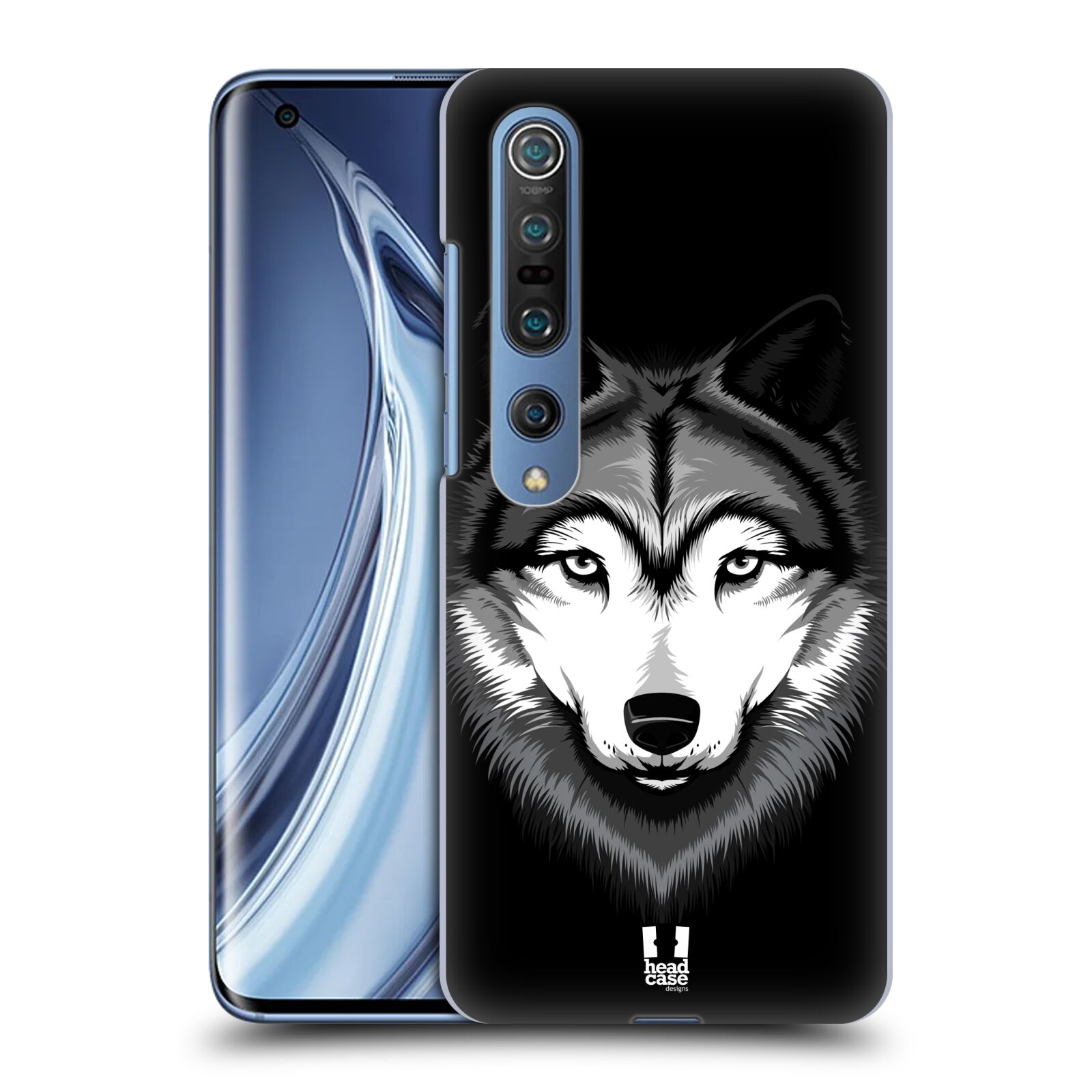 HEAD CASE plastový obal na mobil Xiaomi Mi 10 vzor Zvíře kreslená tvář 2 vlk