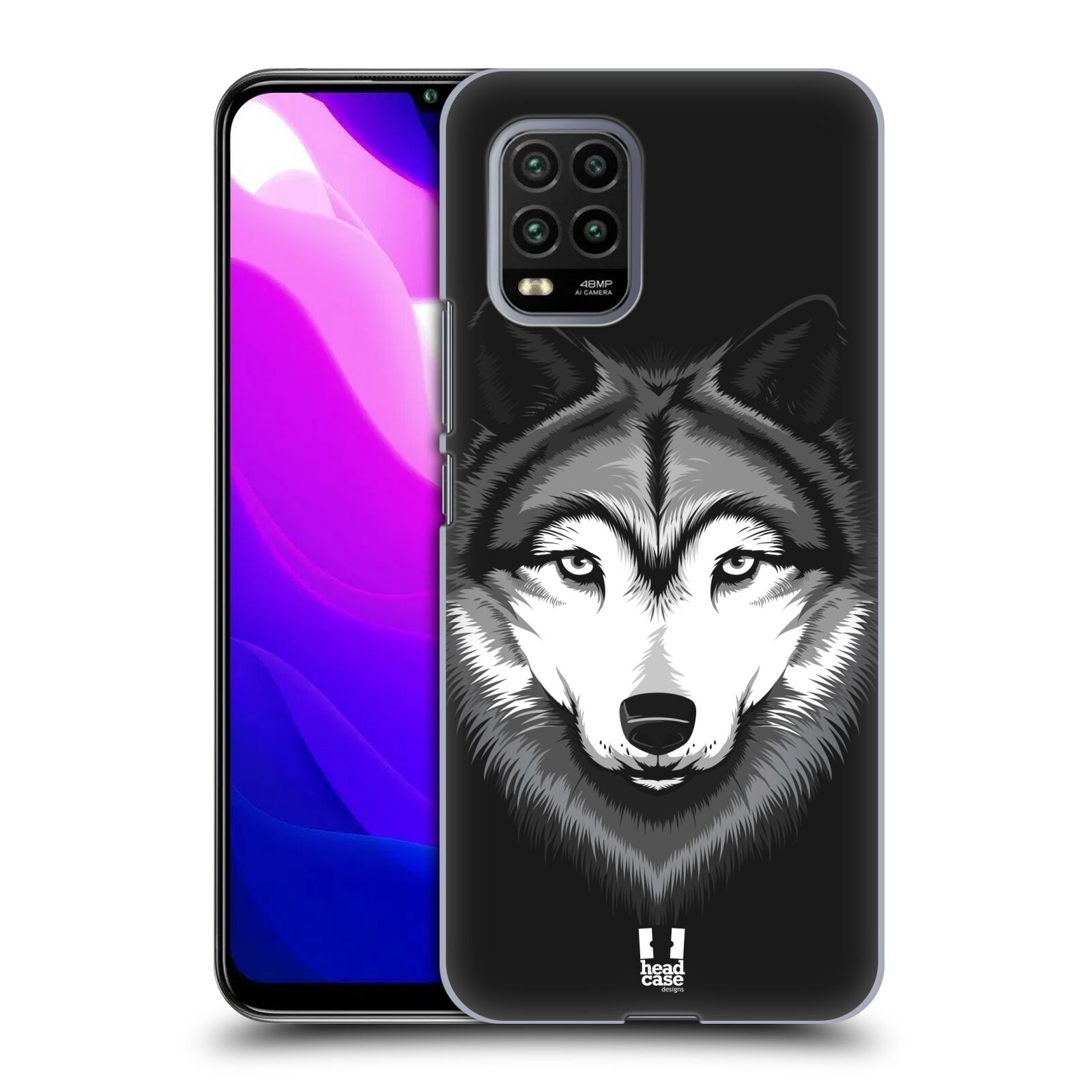 Zadní kryt, obal na mobil Xiaomi Mi 10 LITE vzor Zvíře kreslená tvář 2 vlk
