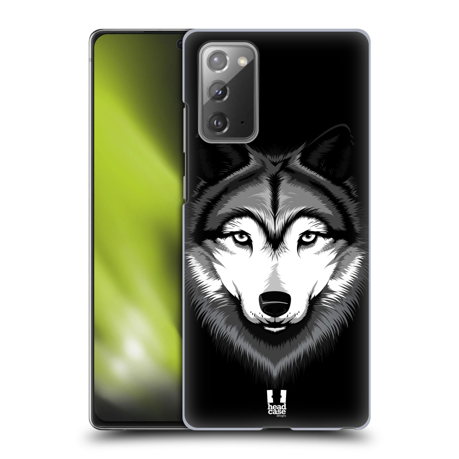 Plastový obal HEAD CASE na mobil Samsung Galaxy Note 20 vzor Zvíře kreslená tvář 2 vlk