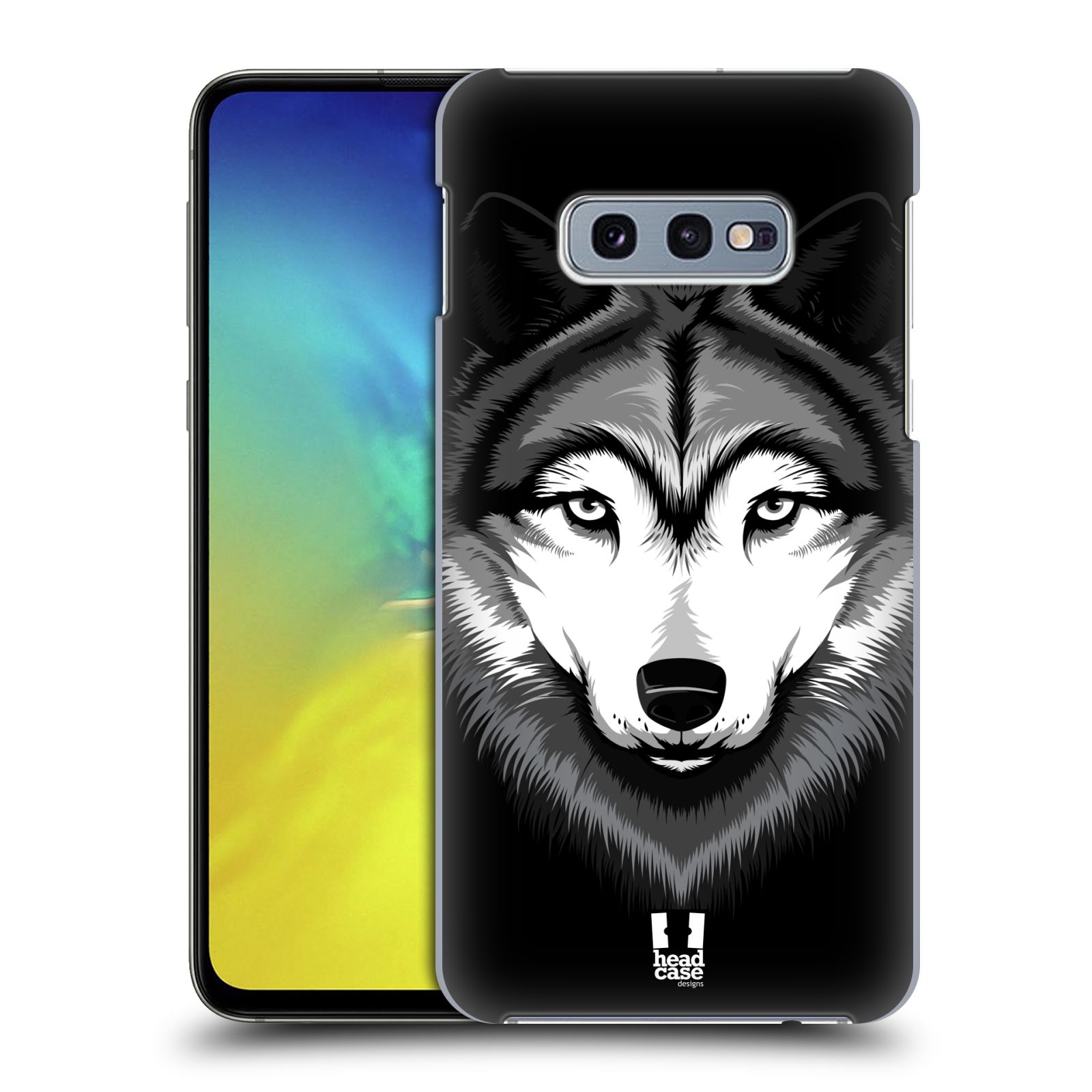 Pouzdro na mobil Samsung Galaxy S10e - HEAD CASE - vzor Zvíře kreslená tvář 2 vlk