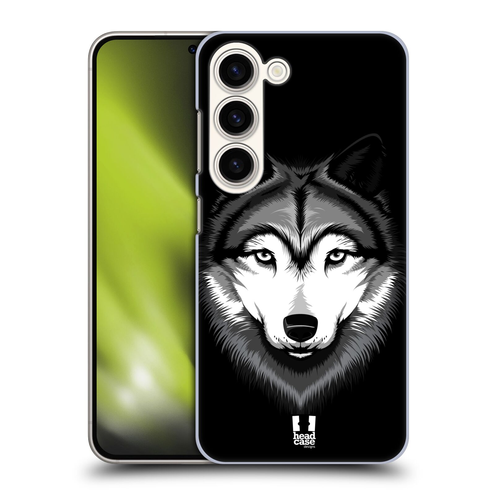 Plastový obal HEAD CASE na mobil Samsung Galaxy S23 vzor Zvíře kreslená tvář 2 vlk