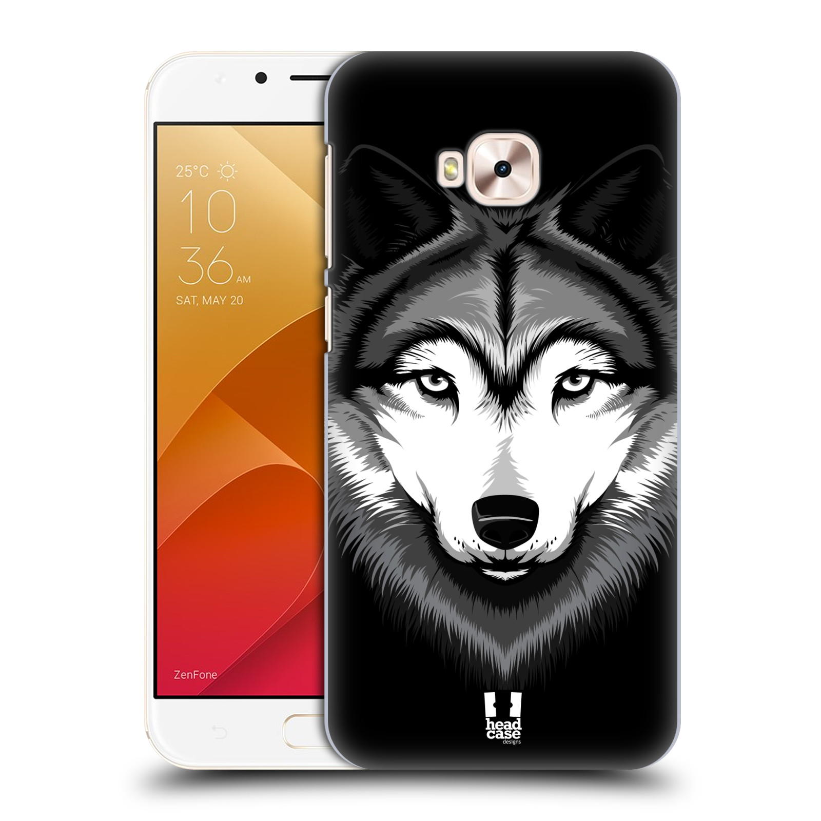 HEAD CASE plastový obal na mobil Asus Zenfone 4 Selfie Pro ZD552KL vzor Zvíře kreslená tvář 2 vlk