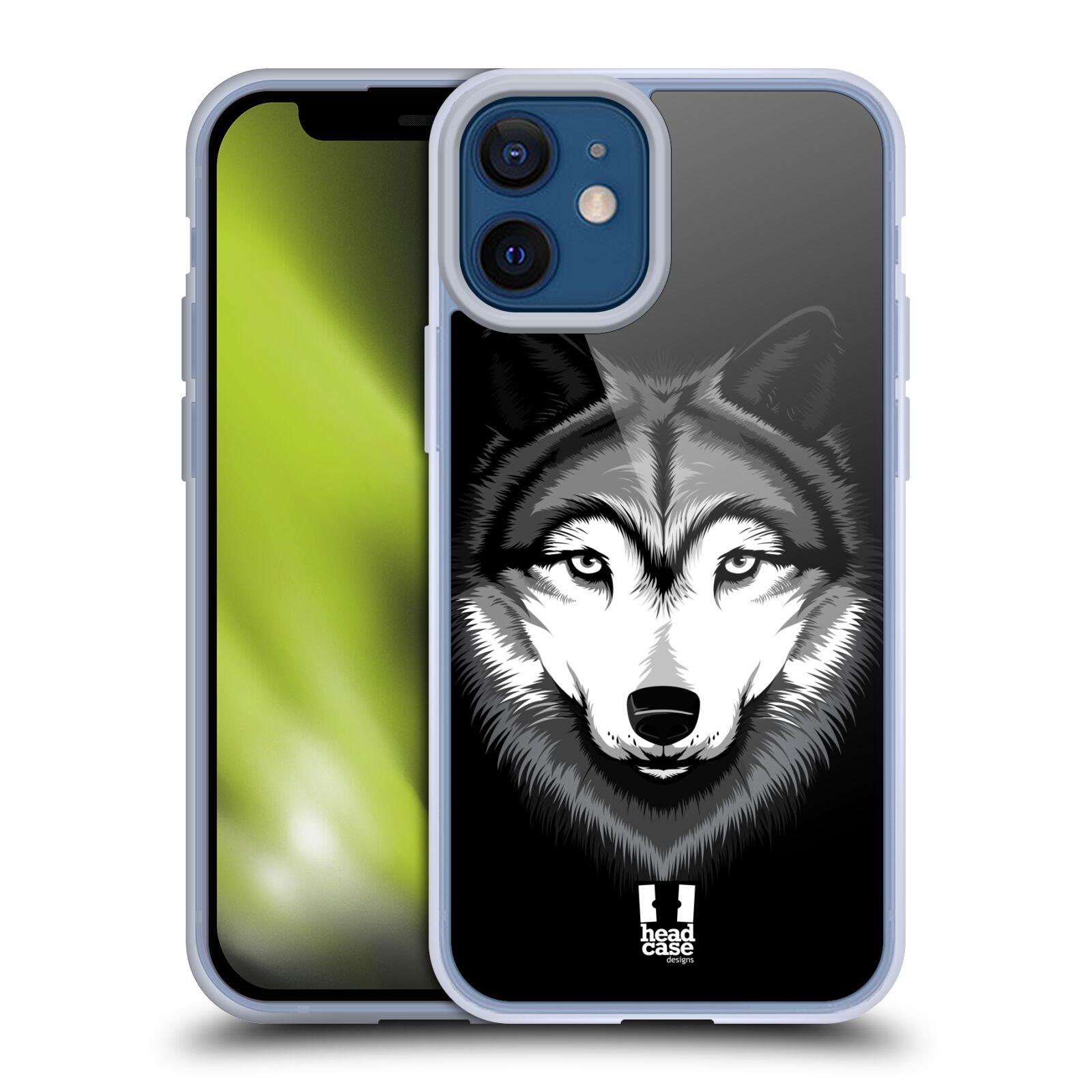 Plastový obal na mobil Apple Iphone 12 MINI vzor Zvíře kreslená tvář 2 vlk