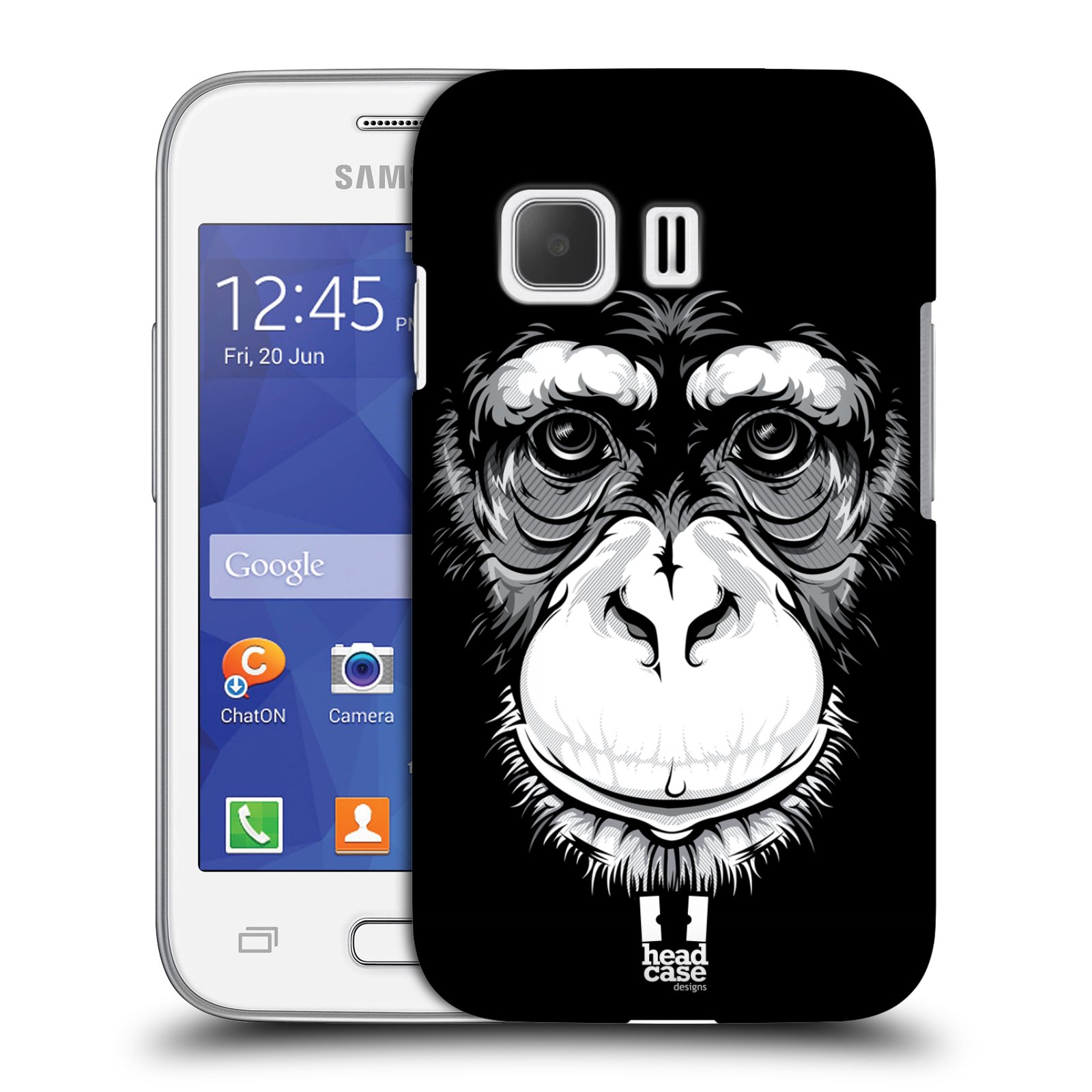 HEAD CASE plastový obal na mobil SAMSUNG Galaxy Young 2 (G130) vzor Zvíře kreslená tvář šimpanz