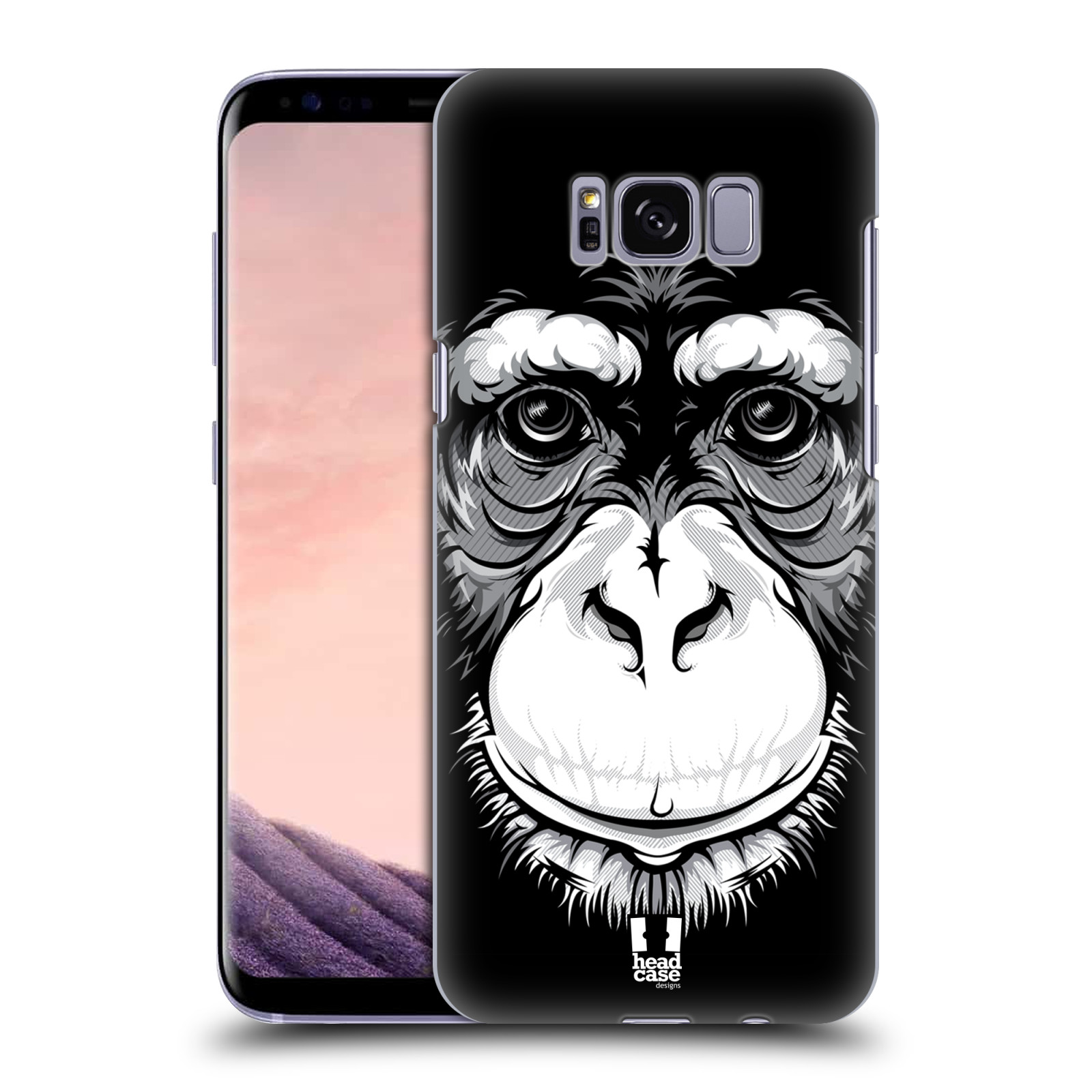 HEAD CASE plastový obal na mobil Samsung Galaxy S8 vzor Zvíře kreslená tvář šimpanz