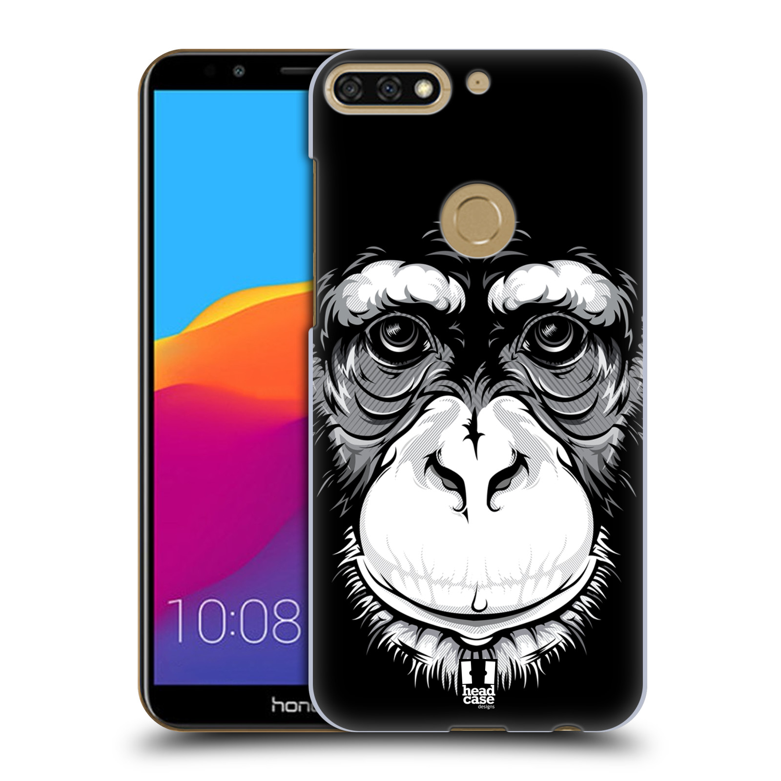 HEAD CASE plastový obal na mobil Honor 7c vzor Zvíře kreslená tvář šimpanz