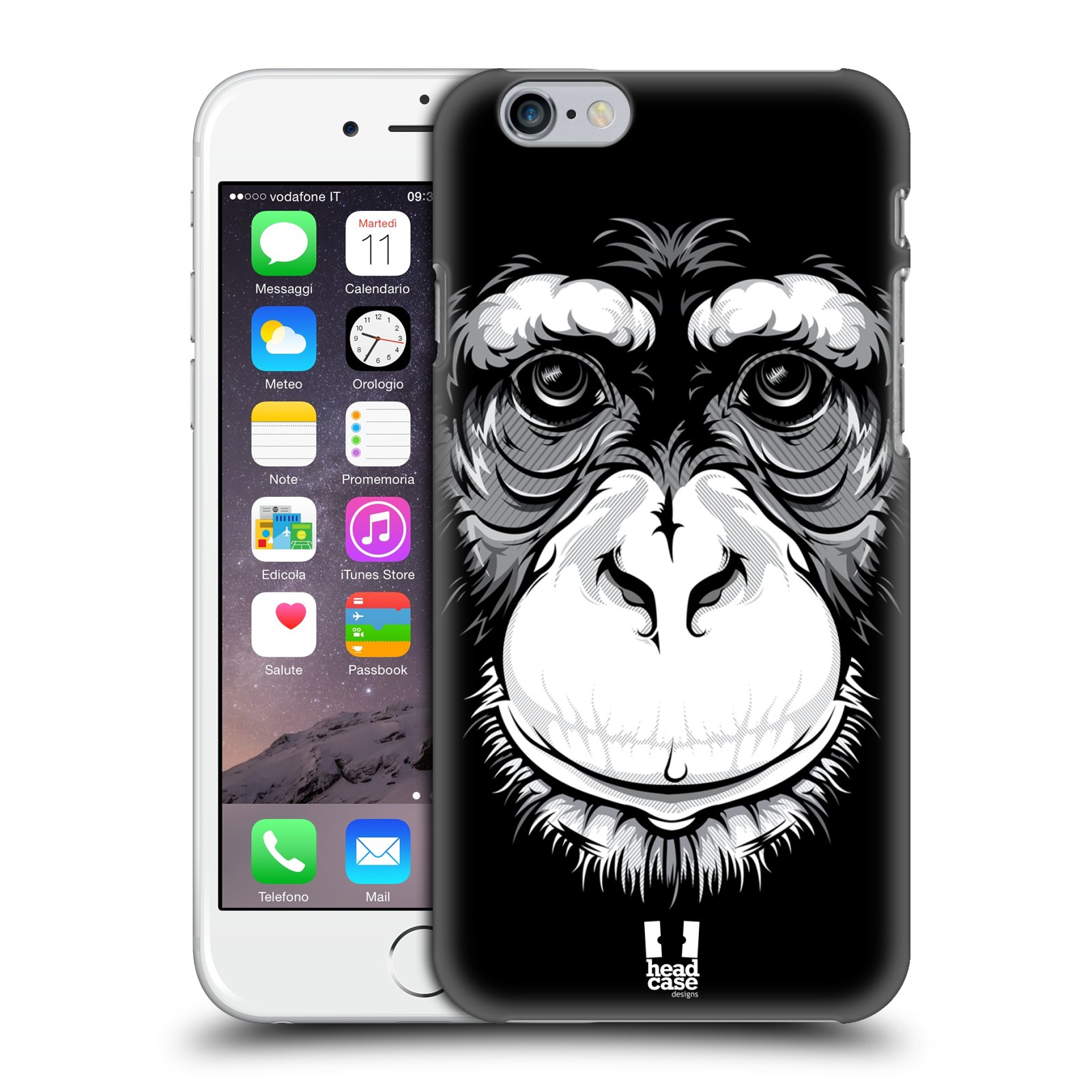 Plastové pouzdro pro mobil Apple Iphone 6/6S vzor Zvíře kreslená tvář šimpanz