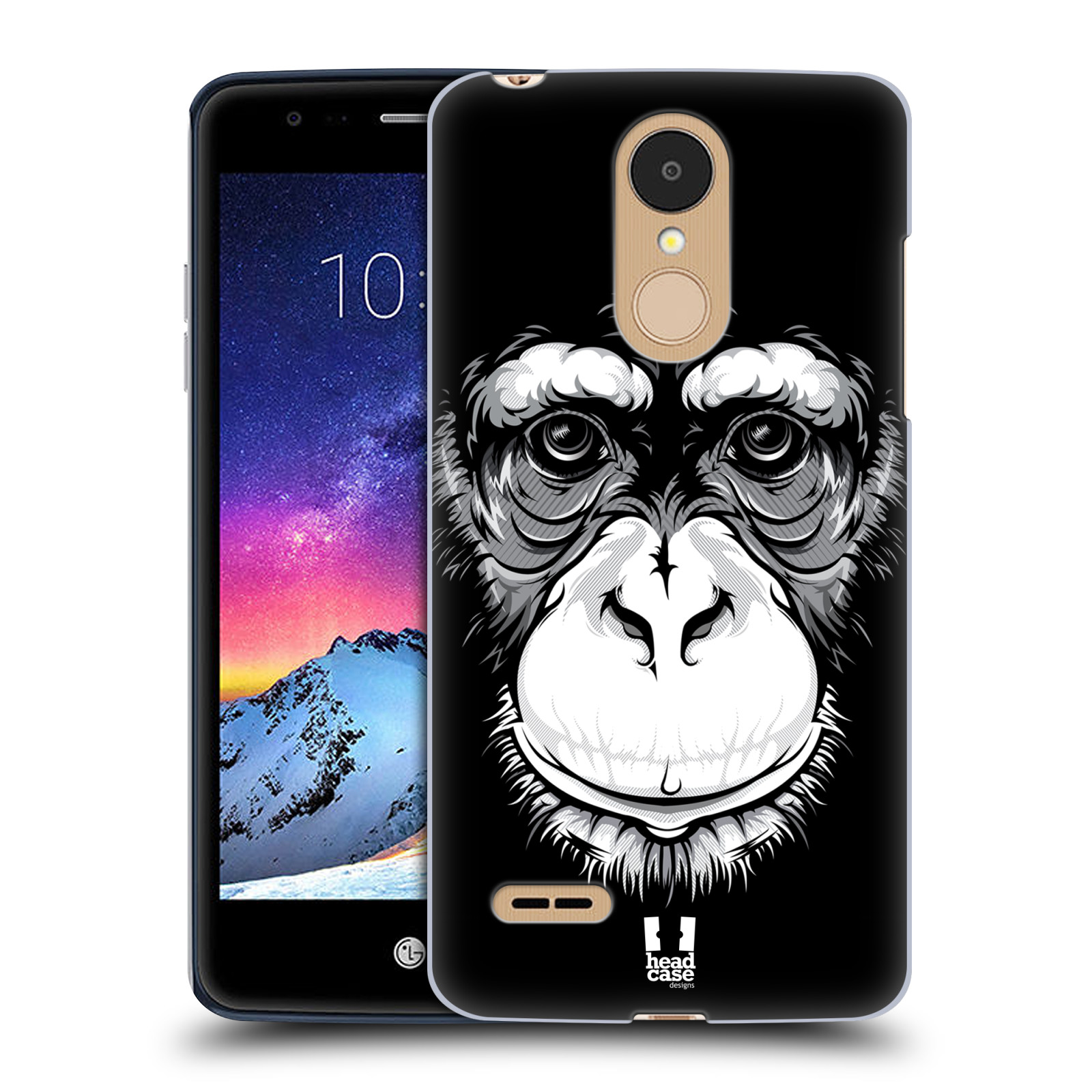 HEAD CASE plastový obal na mobil LG K9 / K8 2018 vzor Zvíře kreslená tvář šimpanz
