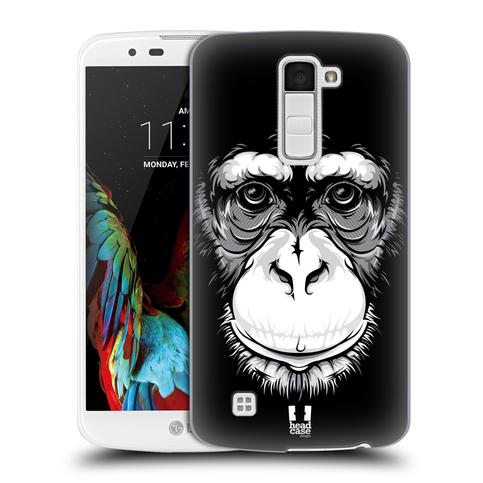HEAD CASE plastový obal na mobil LG K10 vzor Zvíře kreslená tvář šimpanz