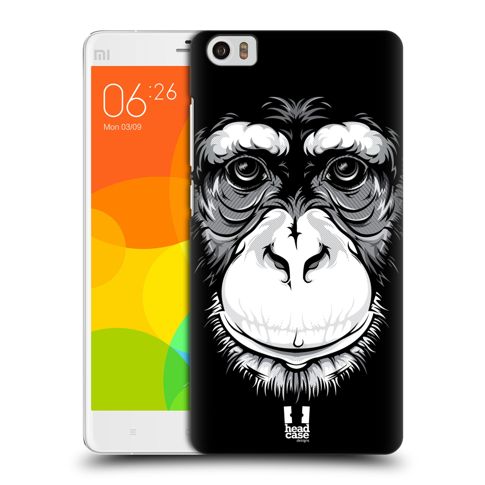 HEAD CASE pevný plastový obal na mobil XIAOMI Mi Note vzor Zvíře kreslená tvář šimpanz