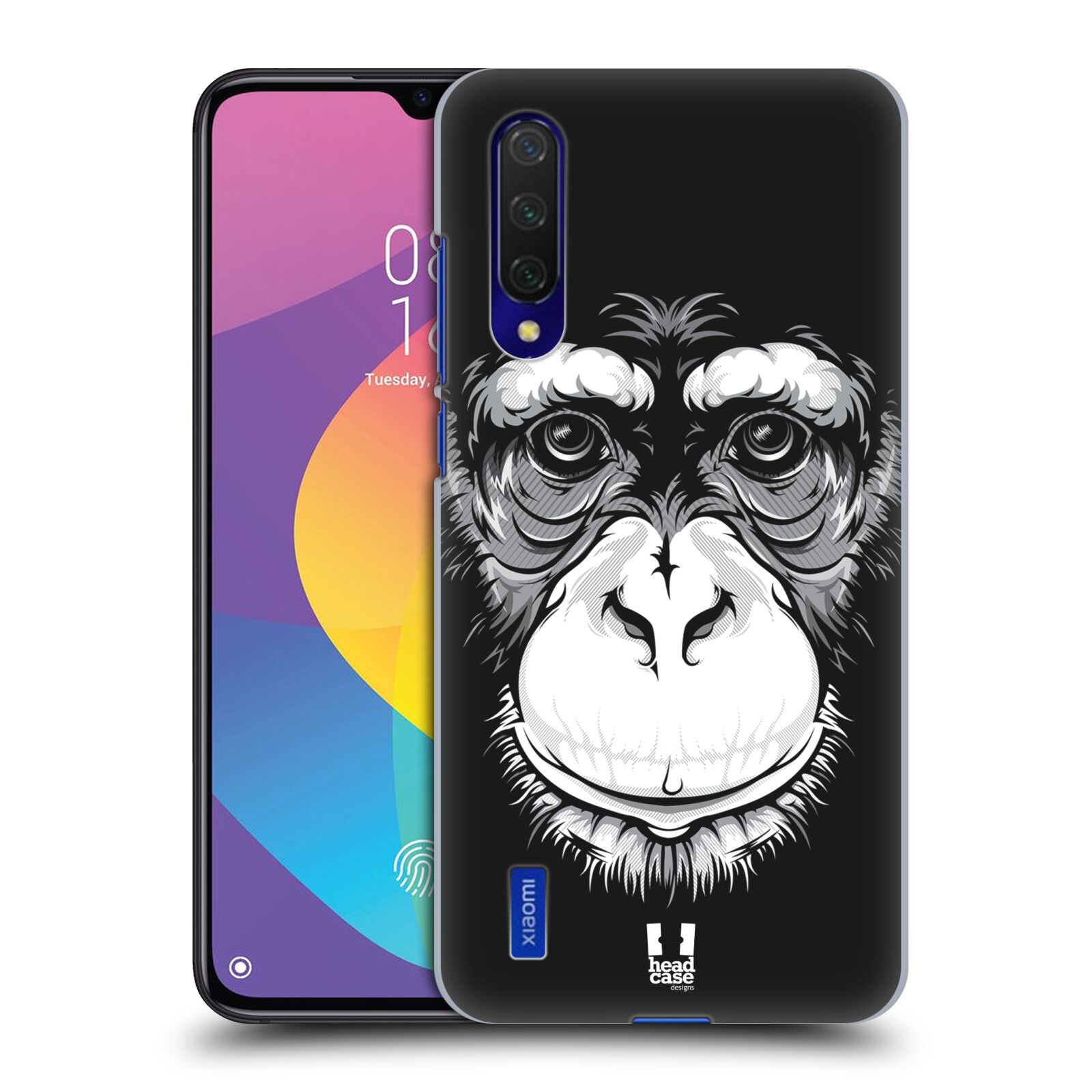 Zadní kryt na mobil Xiaomi MI 9 LITE vzor Zvíře kreslená tvář šimpanz