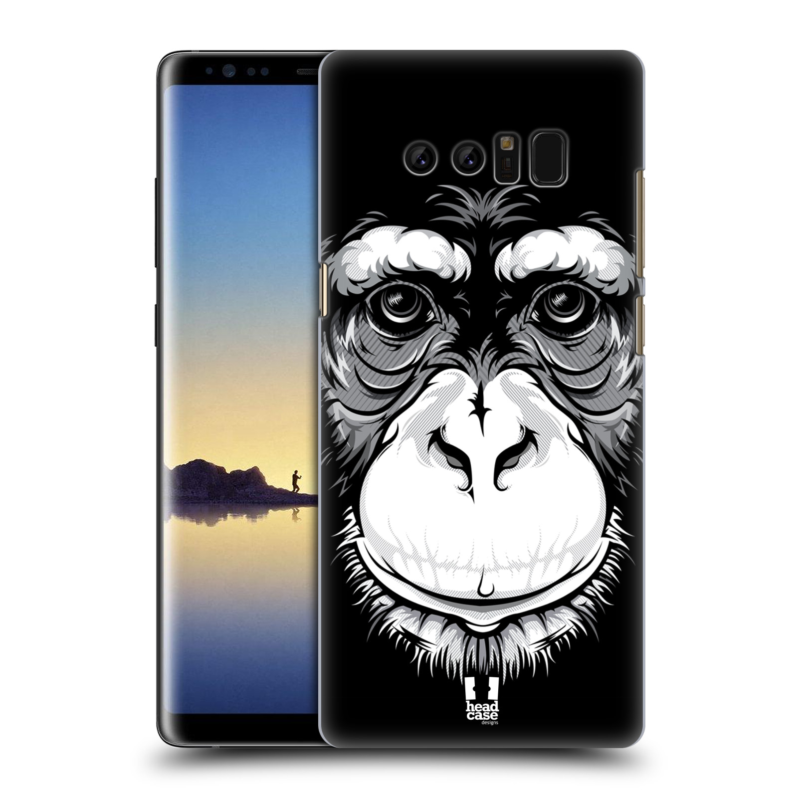 HEAD CASE plastový obal na mobil Samsung Galaxy Note 8 vzor Zvíře kreslená tvář šimpanz