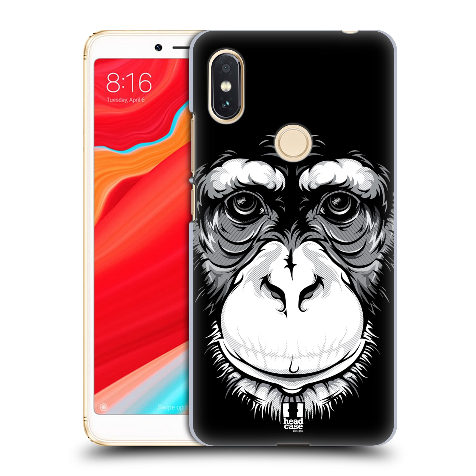 HEAD CASE plastový obal na mobil Xiaomi Redmi S2 vzor Zvíře kreslená tvář šimpanz