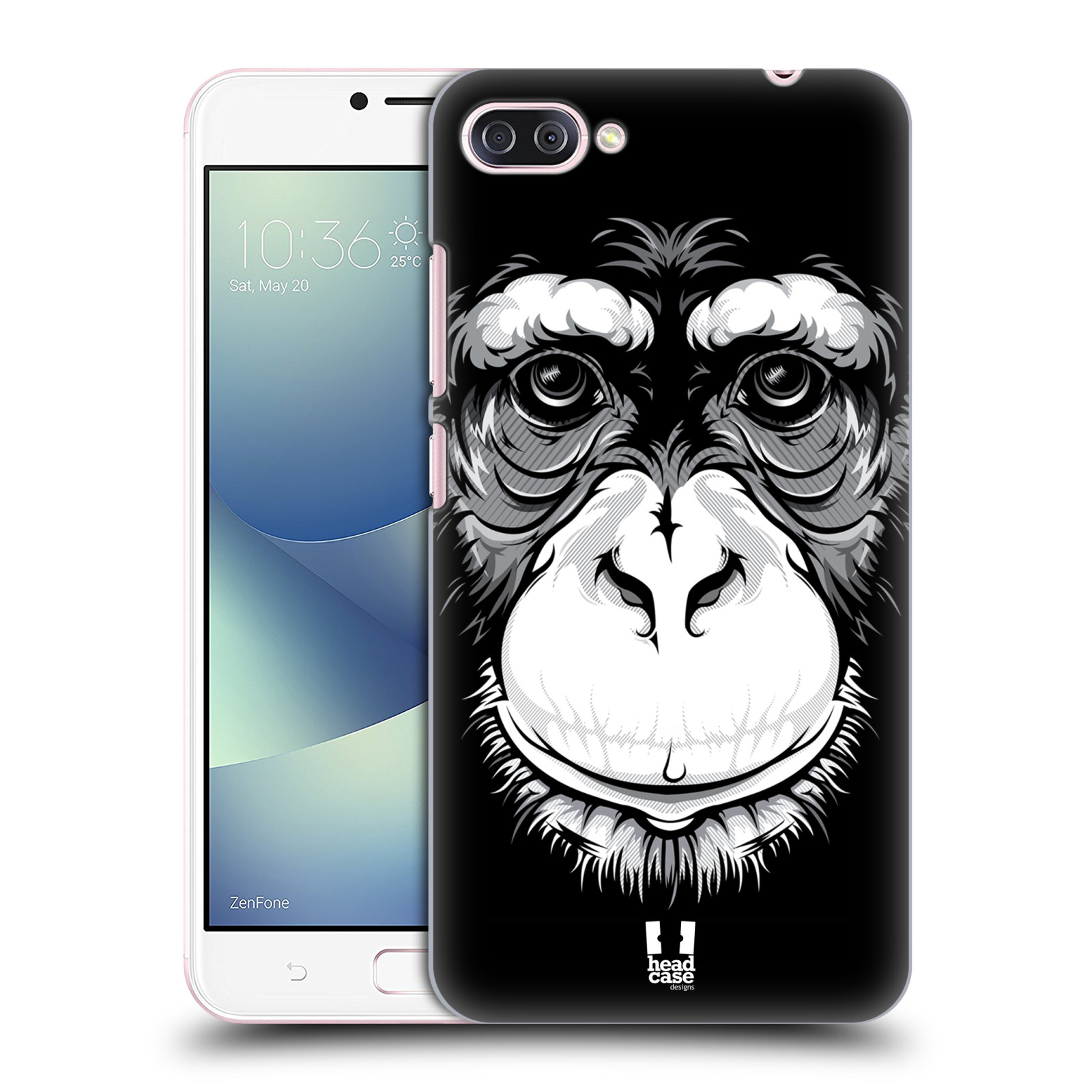 HEAD CASE plastový obal na mobil Asus Zenfone 4 MAX ZC554KL vzor Zvíře kreslená tvář šimpanz