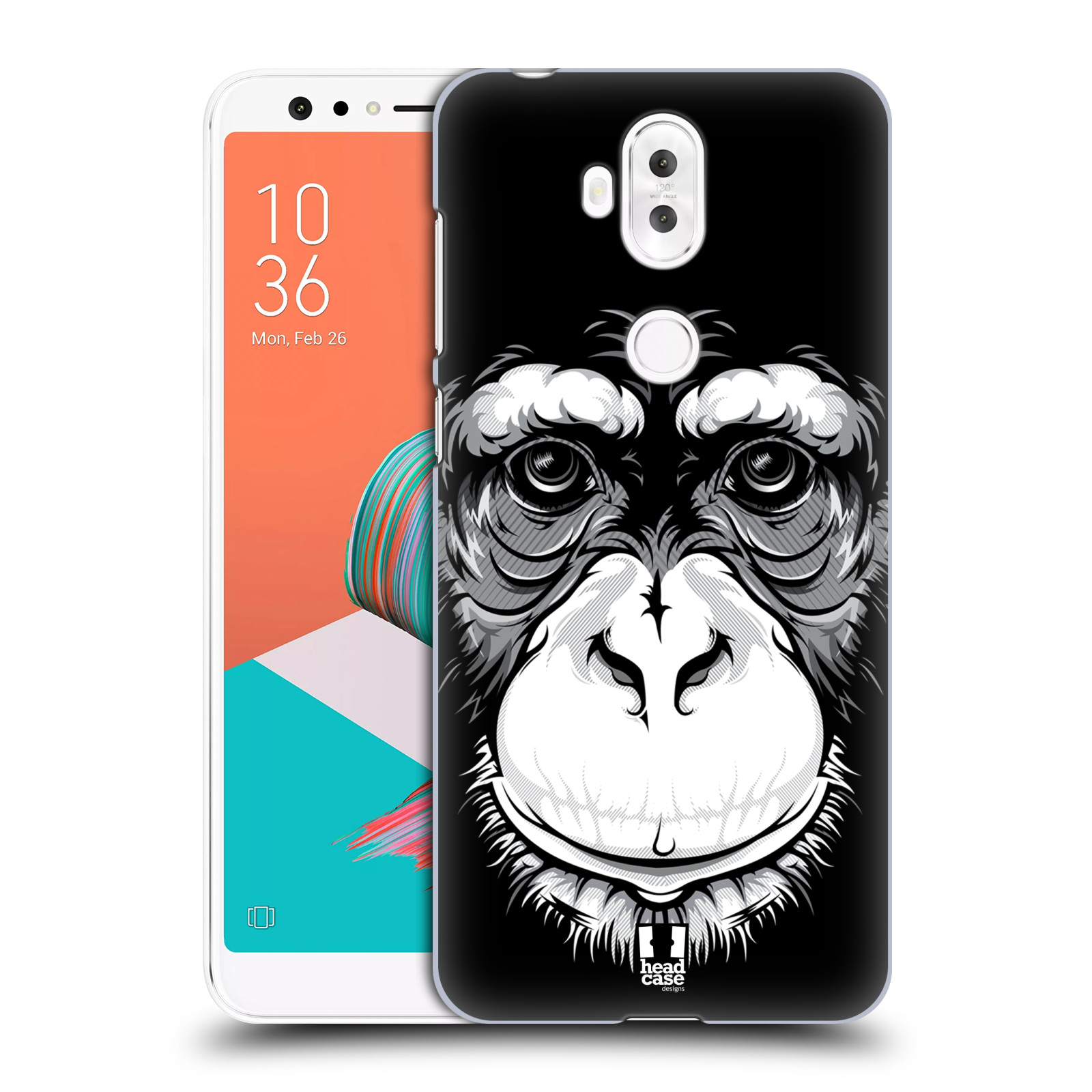 HEAD CASE plastový obal na mobil Asus Zenfone 5 LITE ZC600KL vzor Zvíře kreslená tvář šimpanz
