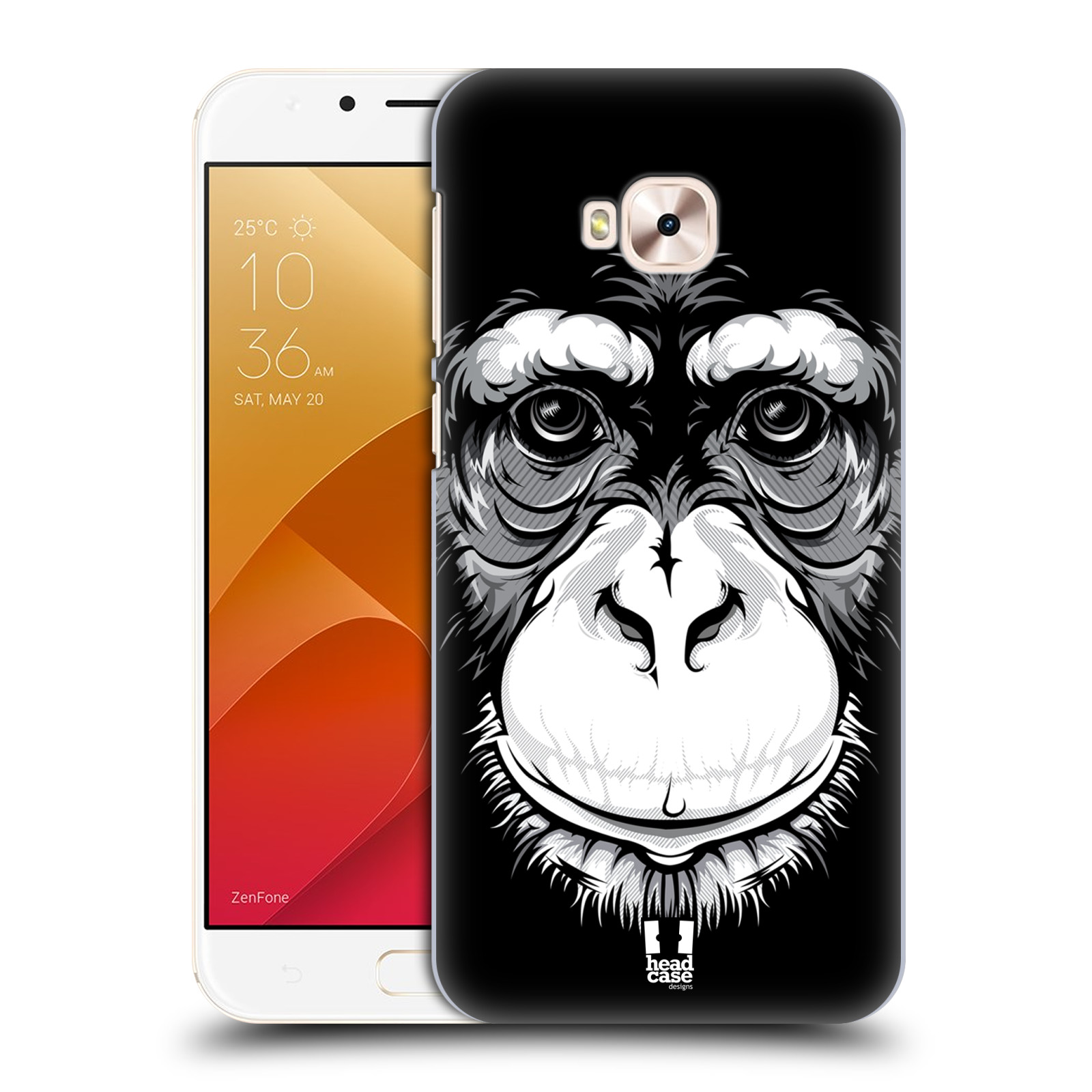 HEAD CASE plastový obal na mobil Asus Zenfone 4 Selfie Pro ZD552KL vzor Zvíře kreslená tvář šimpanz