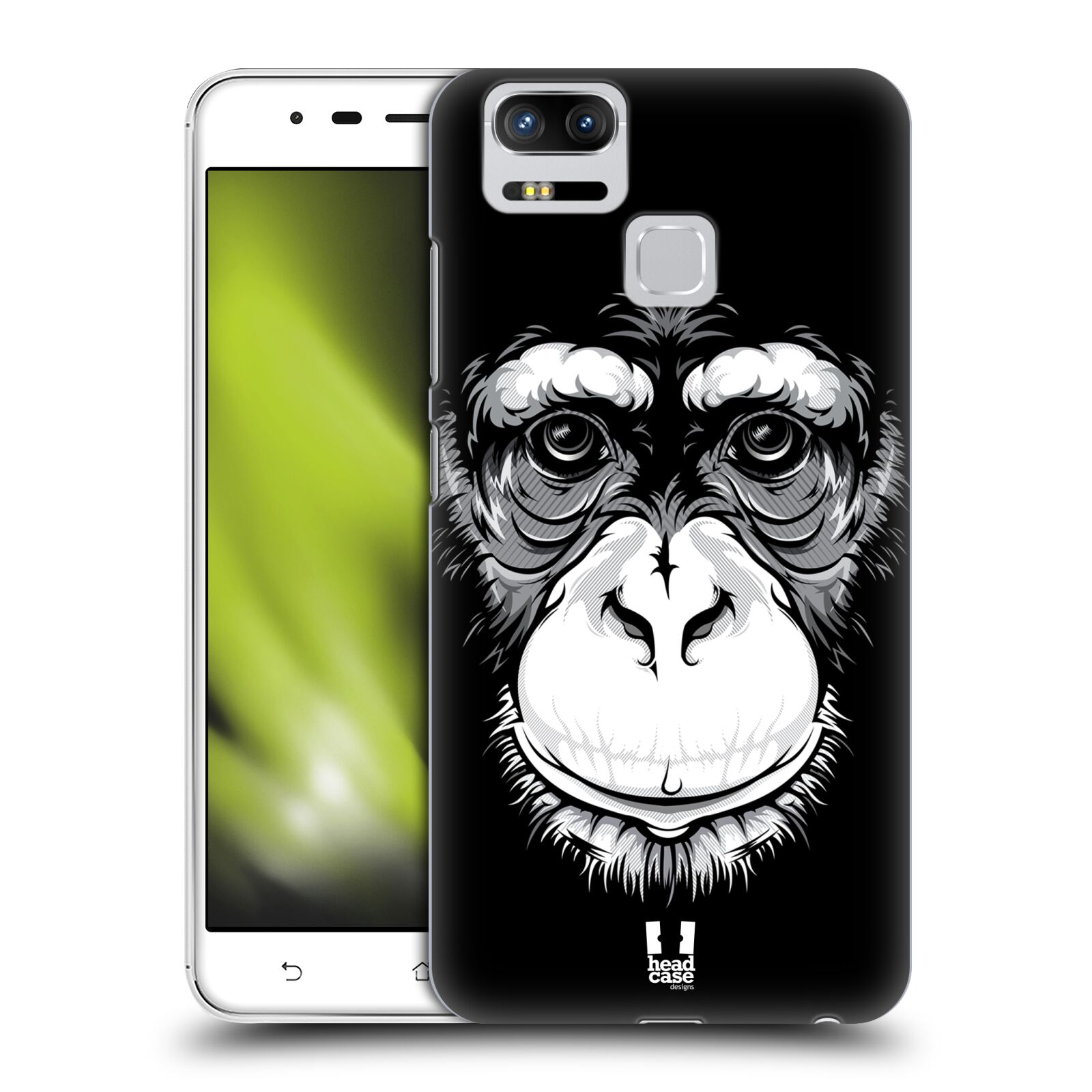 HEAD CASE plastový obal na mobil Asus Zenfone 3 Zoom ZE553KL vzor Zvíře kreslená tvář šimpanz