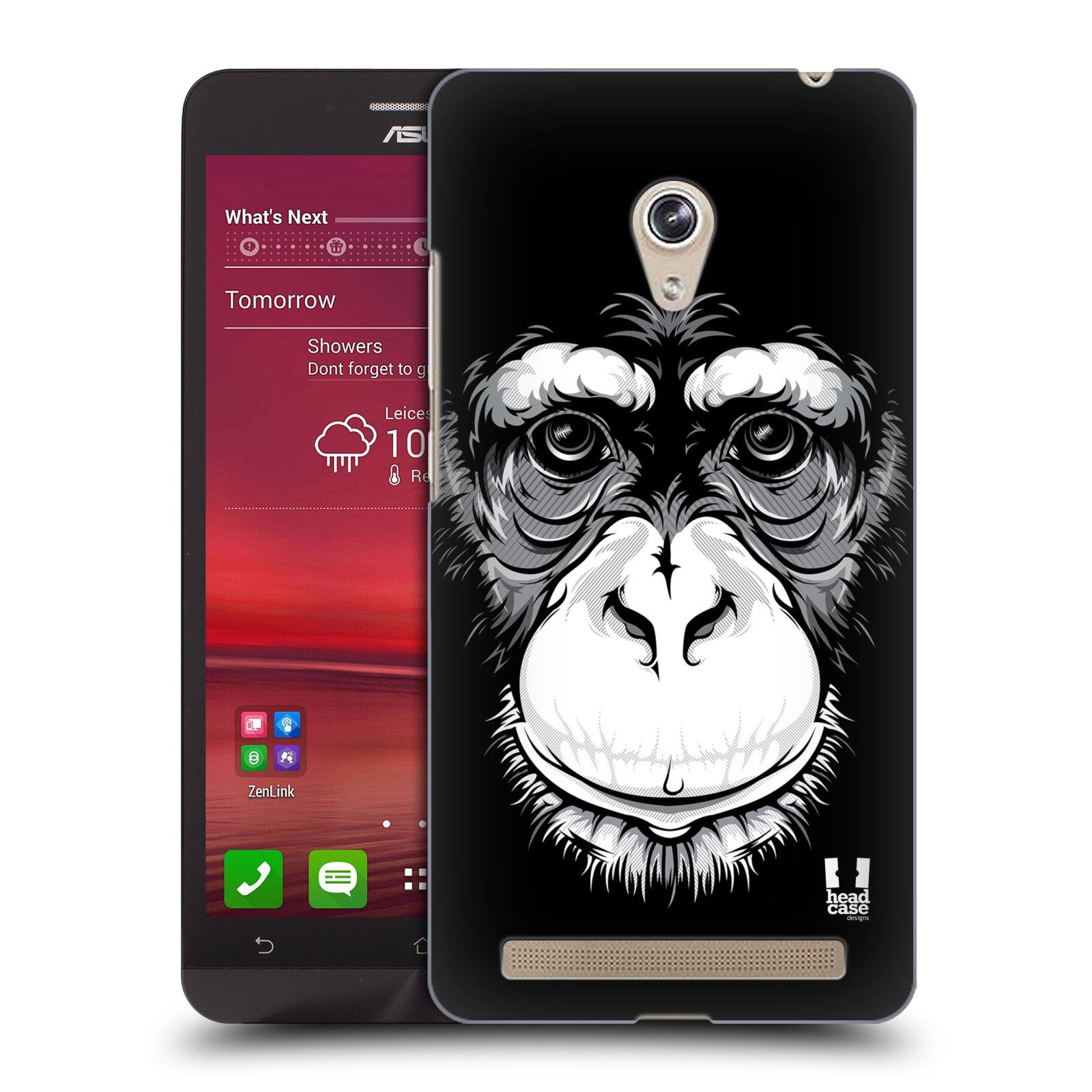 HEAD CASE plastový obal na mobil Asus Zenfone 6 vzor Zvíře kreslená tvář šimpanz