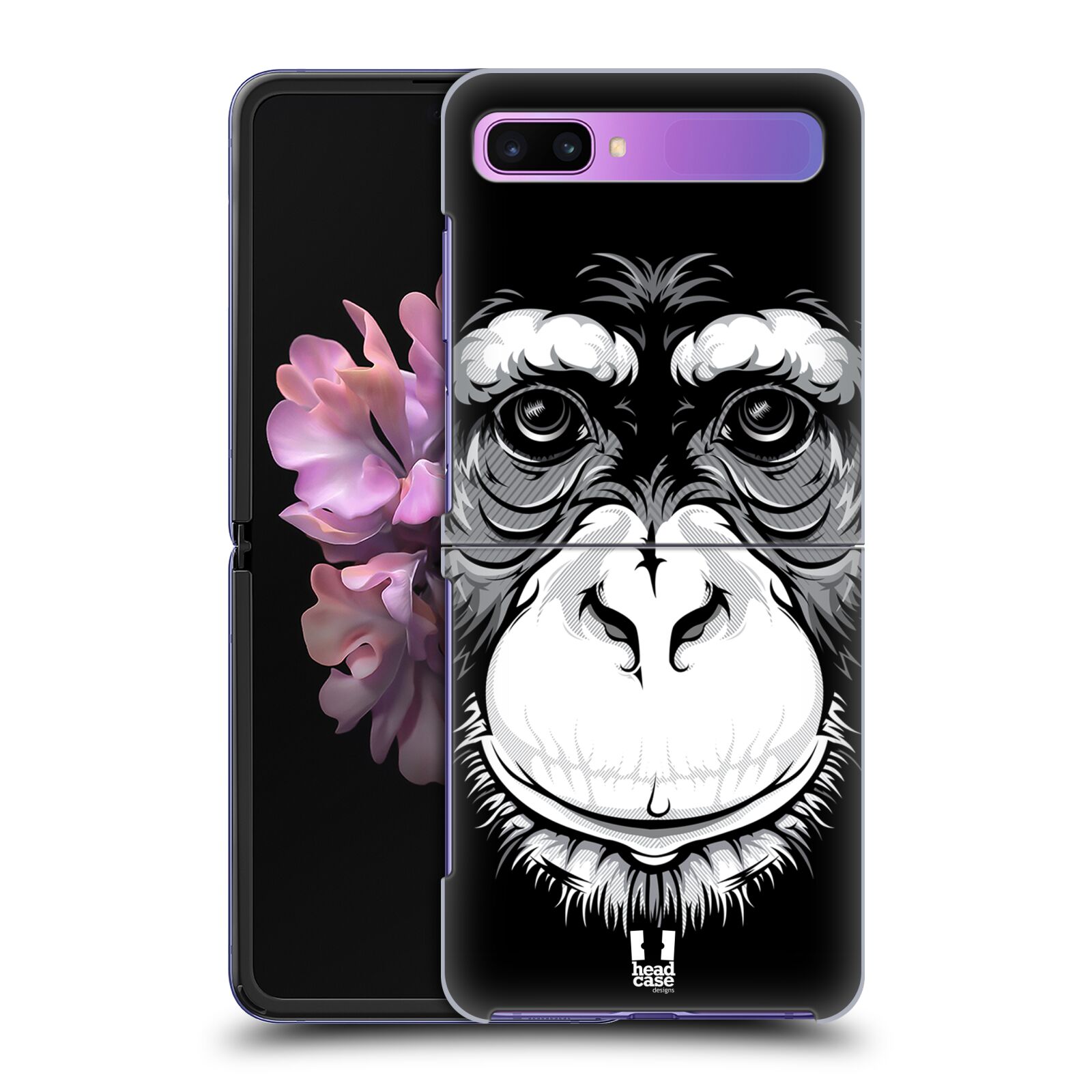 Zadní kryt na mobil Samsung Galaxy Z Flip vzor Zvíře kreslená tvář šimpanz