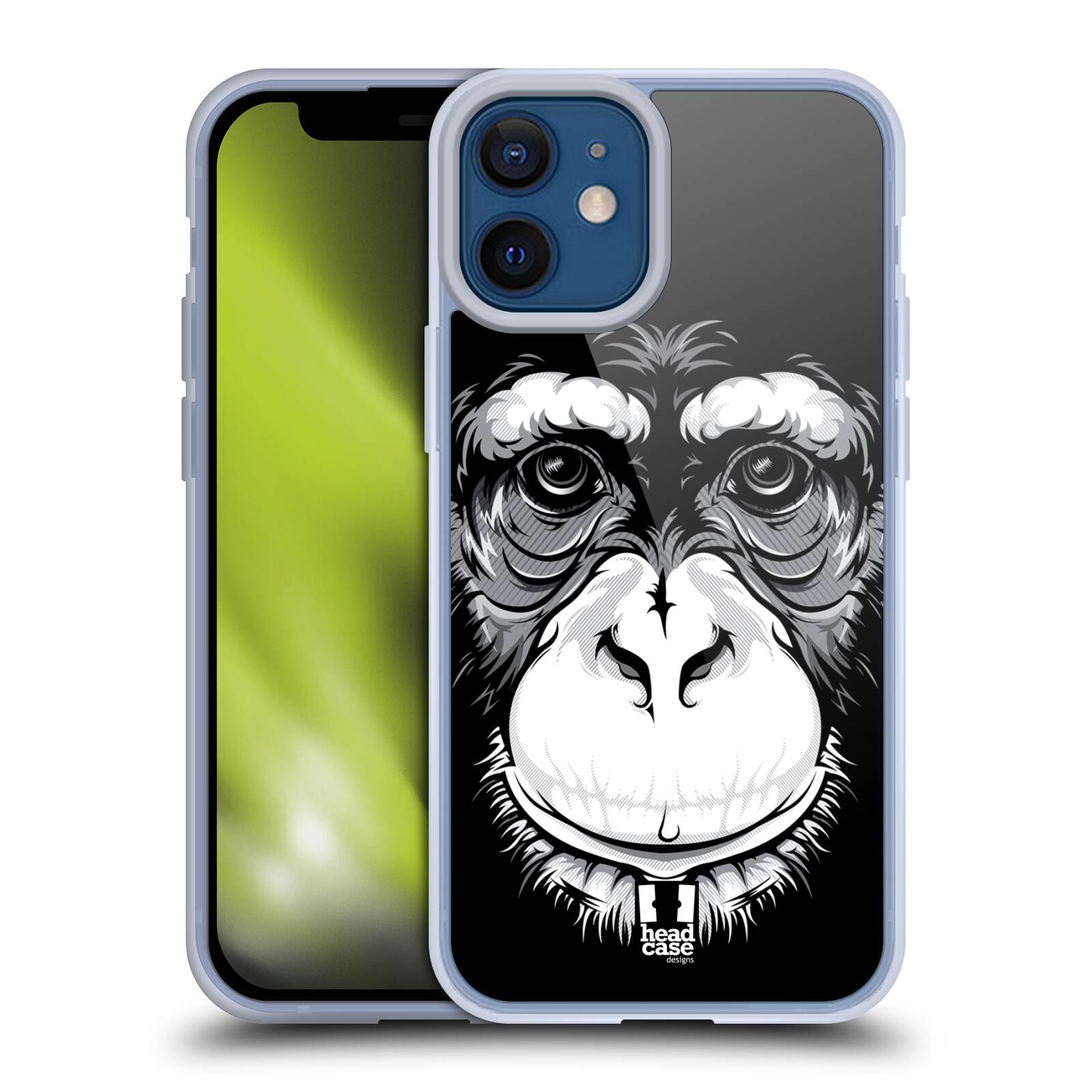 Plastový obal na mobil Apple Iphone 12 MINI vzor Zvíře kreslená tvář šimpanz