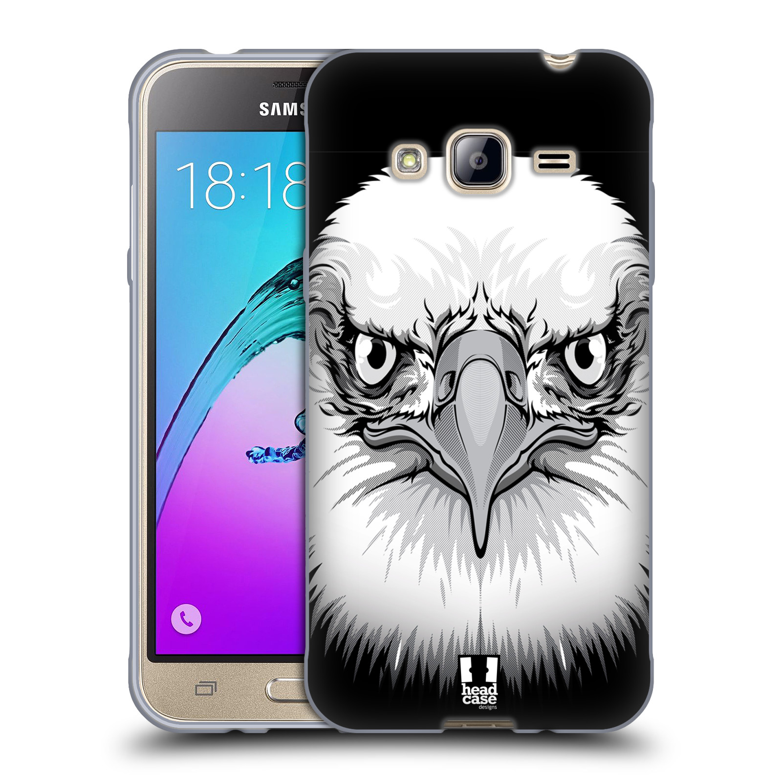 HEAD CASE silikonový obal na mobil Samsung Galaxy J3, J3 2016 vzor Zvíře kreslená tvář orel