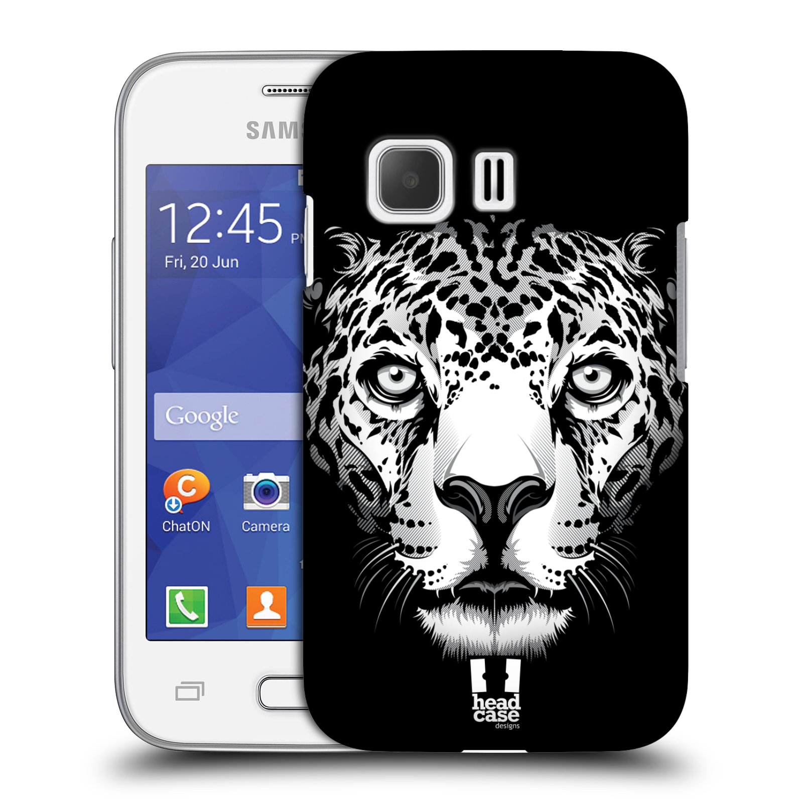 HEAD CASE plastový obal na mobil SAMSUNG Galaxy Young 2 (G130) vzor Zvíře kreslená tvář leopard
