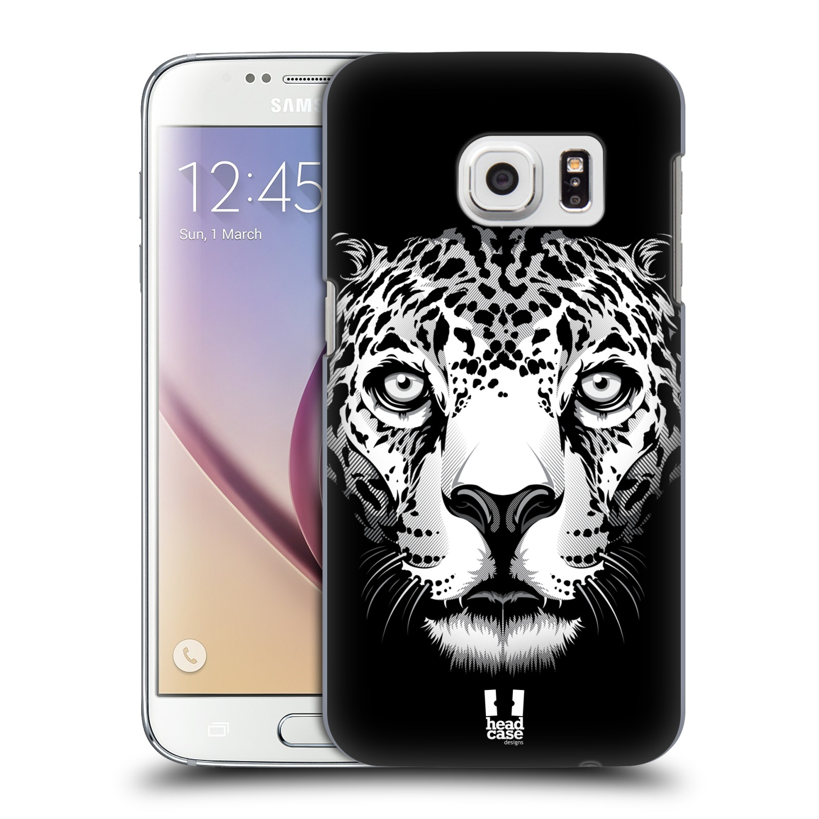 HEAD CASE plastový obal na mobil SAMSUNG GALAXY S7 vzor Zvíře kreslená tvář leopard