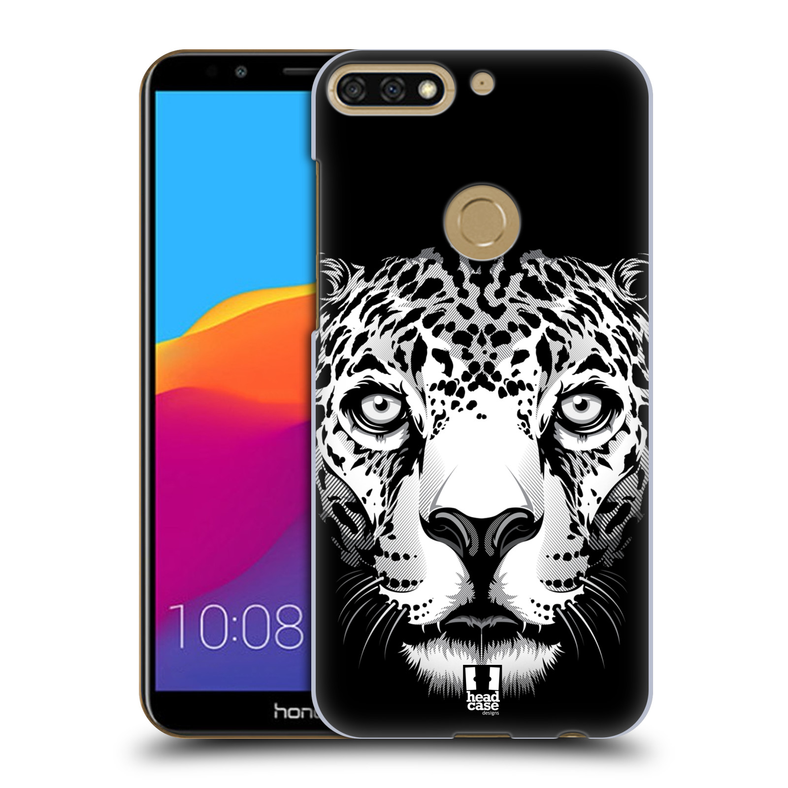 HEAD CASE plastový obal na mobil Honor 7c vzor Zvíře kreslená tvář leopard