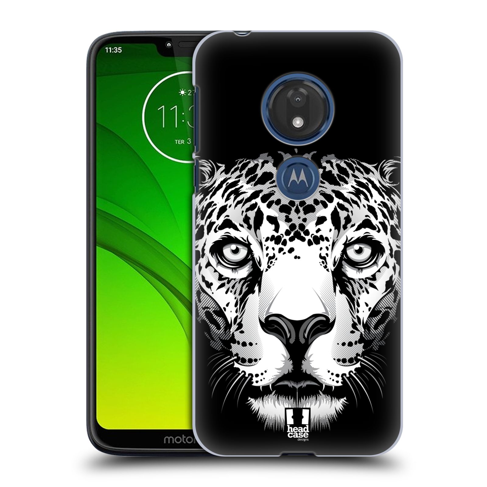Pouzdro na mobil Motorola Moto G7 Play vzor Zvíře kreslená tvář leopard