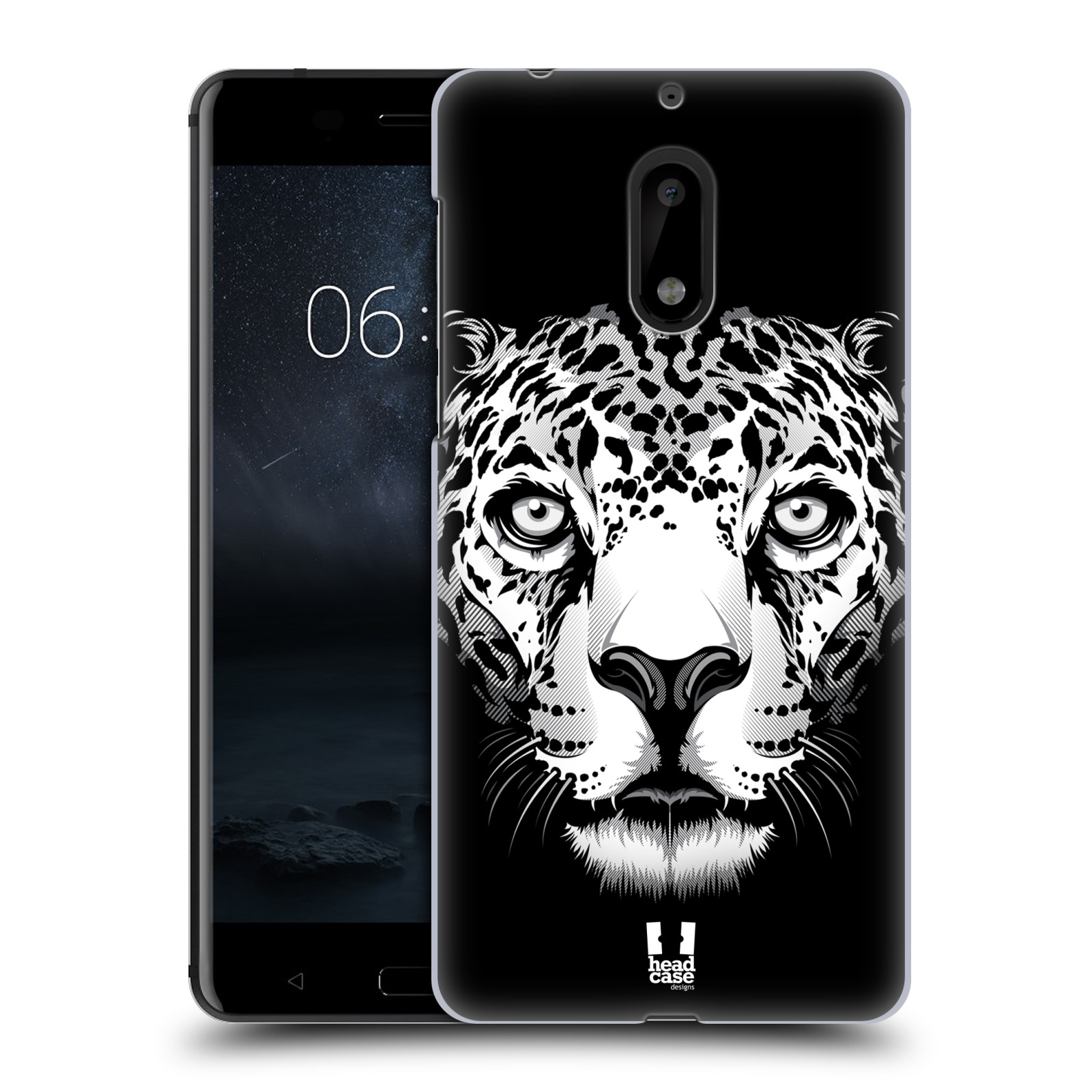 HEAD CASE plastový obal na mobil Nokia 6 vzor Zvíře kreslená tvář leopard