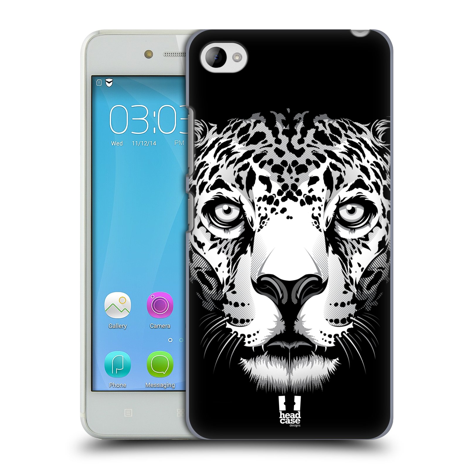 HEAD CASE pevný plastový obal na mobil LENOVO S90 vzor Zvíře kreslená tvář leopard